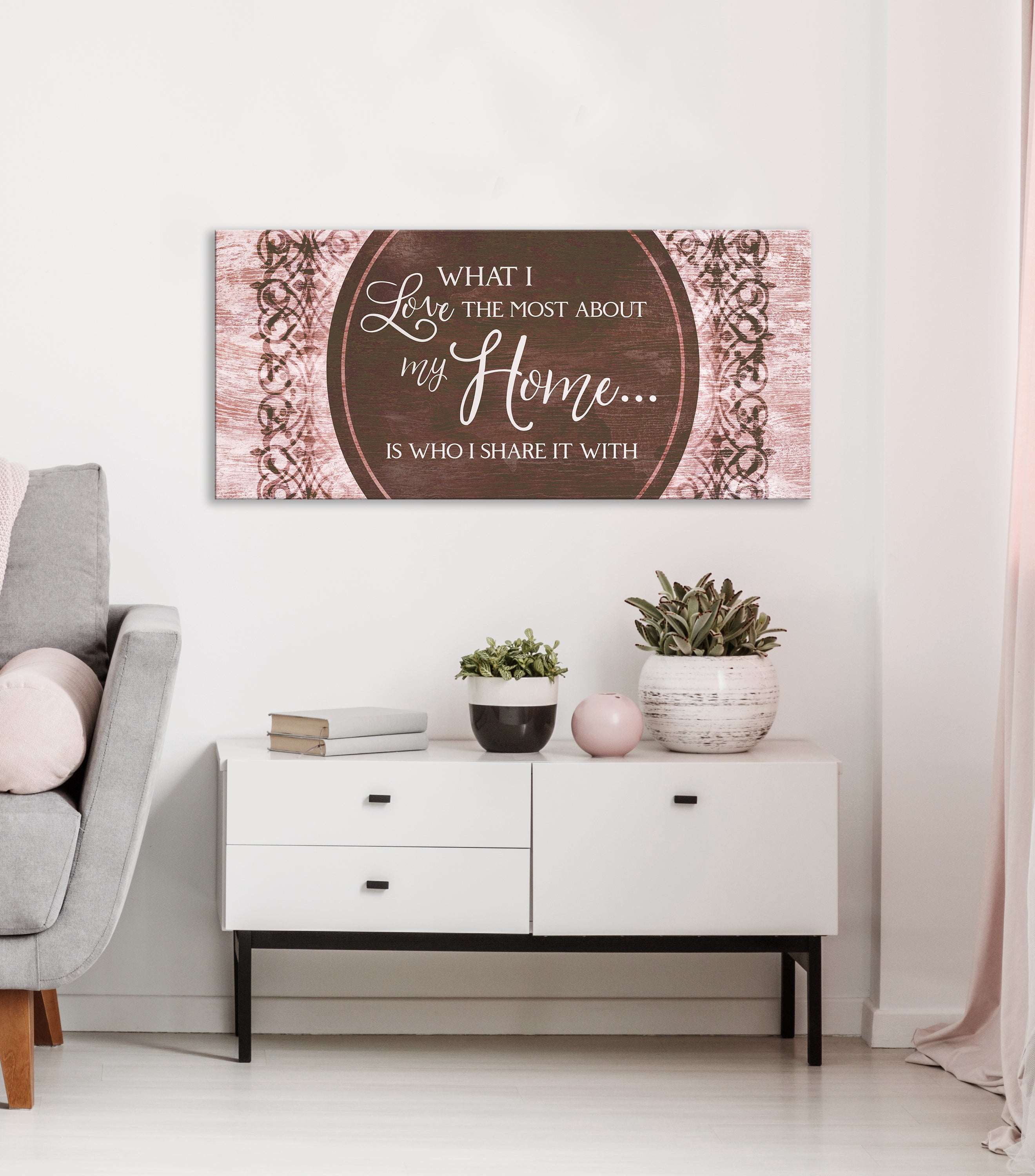 Hot! What I Love Most About My Home V6 Wood Frame Wall Art, Ready To Hang