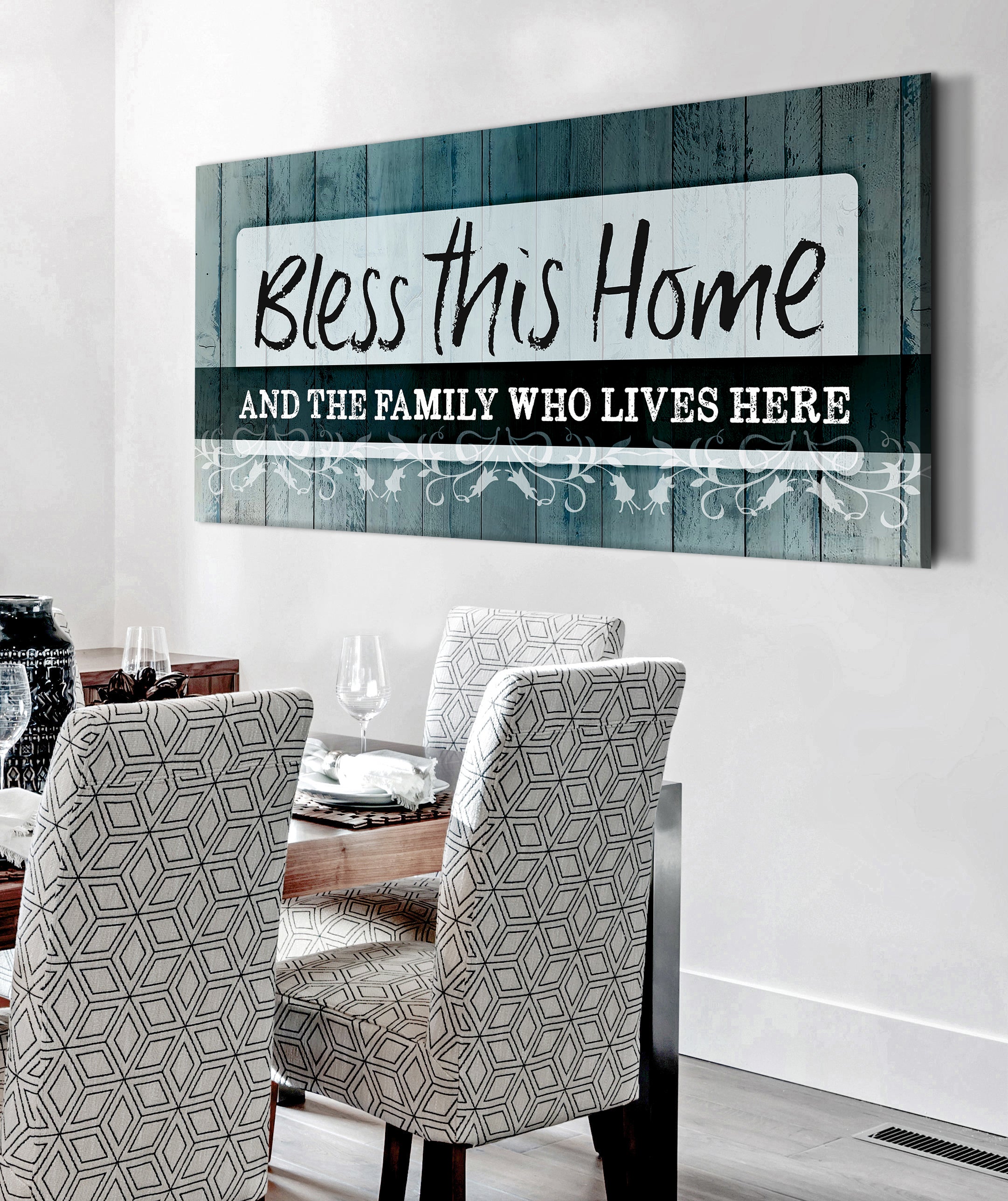 High - Quality Wood - Framed 'Bless This Home' Wall Art, Ready To Hang