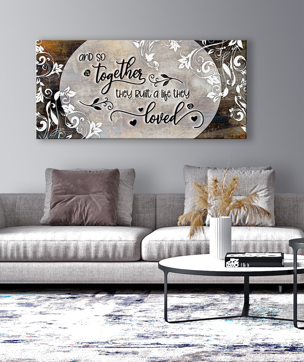Hot! Couples Wall Art - Build a Loved Life Together V5