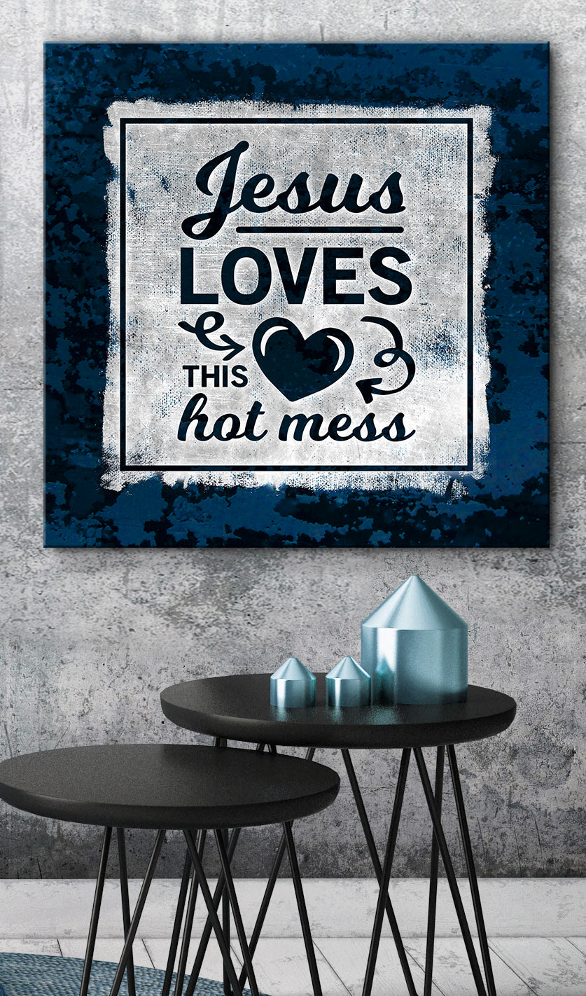Hot Deal! Christian Jesus Wall Art with Wood Frame, Ready to Hang