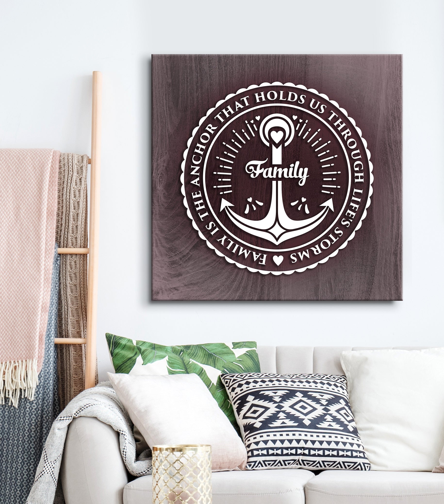 Exclusive Family Anchor Wall Art with Wood Frame - Ready to Hang! Buy 2 Save 20%