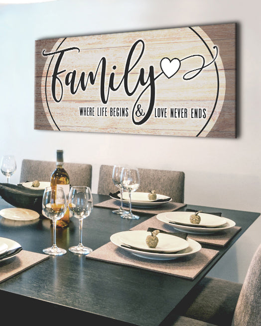 Exclusive Offer! Ready-to-Hang Family Wall Art V3 with Wood Frame