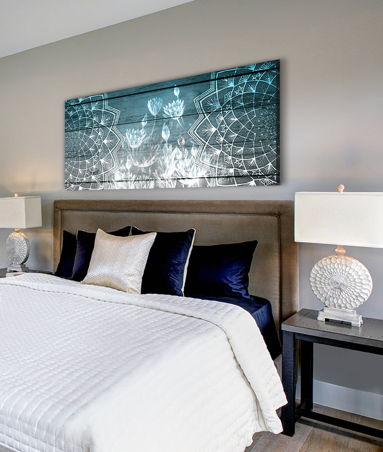Hot! Boho Mandala Wall Art V4 with Wood Frame, Ready to Hang