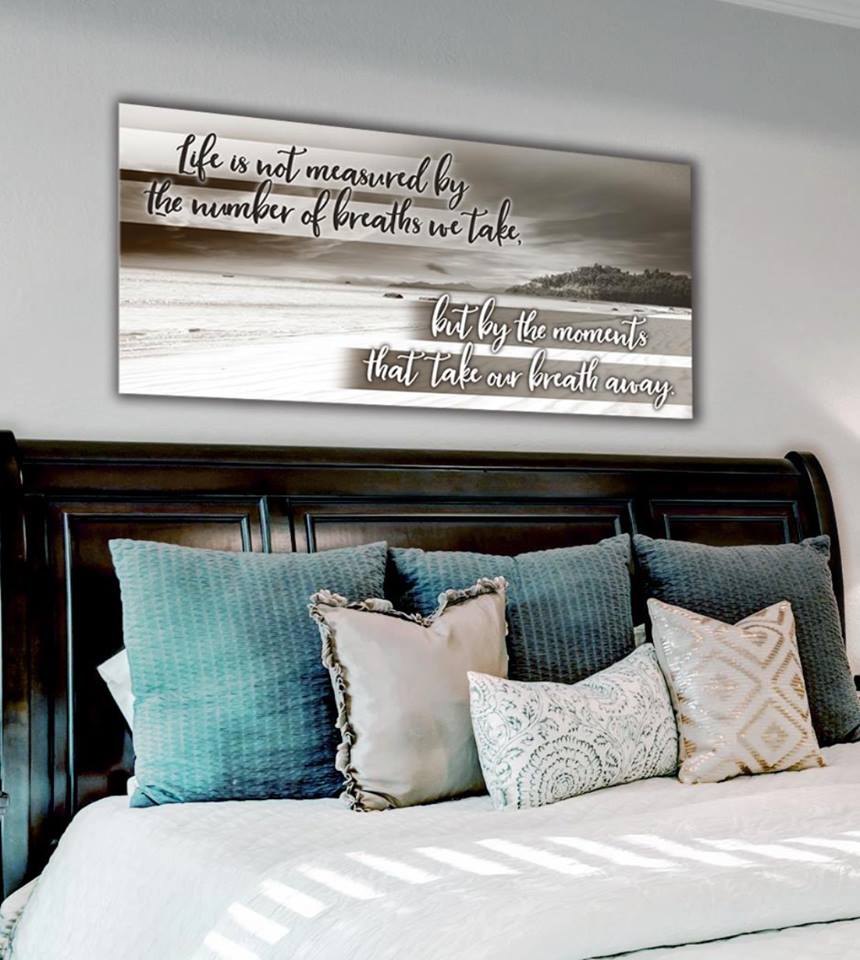 Exclusive Home Wall Art: 'Life Is Not Measured V5' with Wood Frame, Ready to Hang - Buy 2 Get 20% Off!