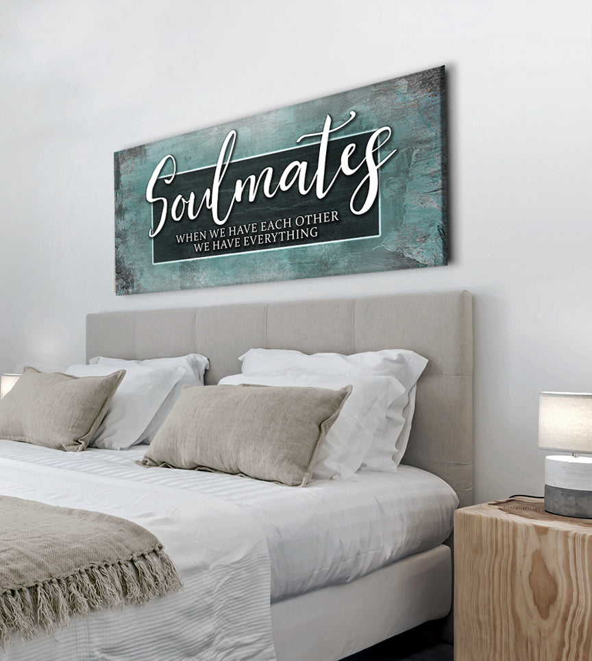 Hot Deal! High - quality Couples Wall Art 'Soulmates When We Have Each Other' with Wood Frame Ready to Hang