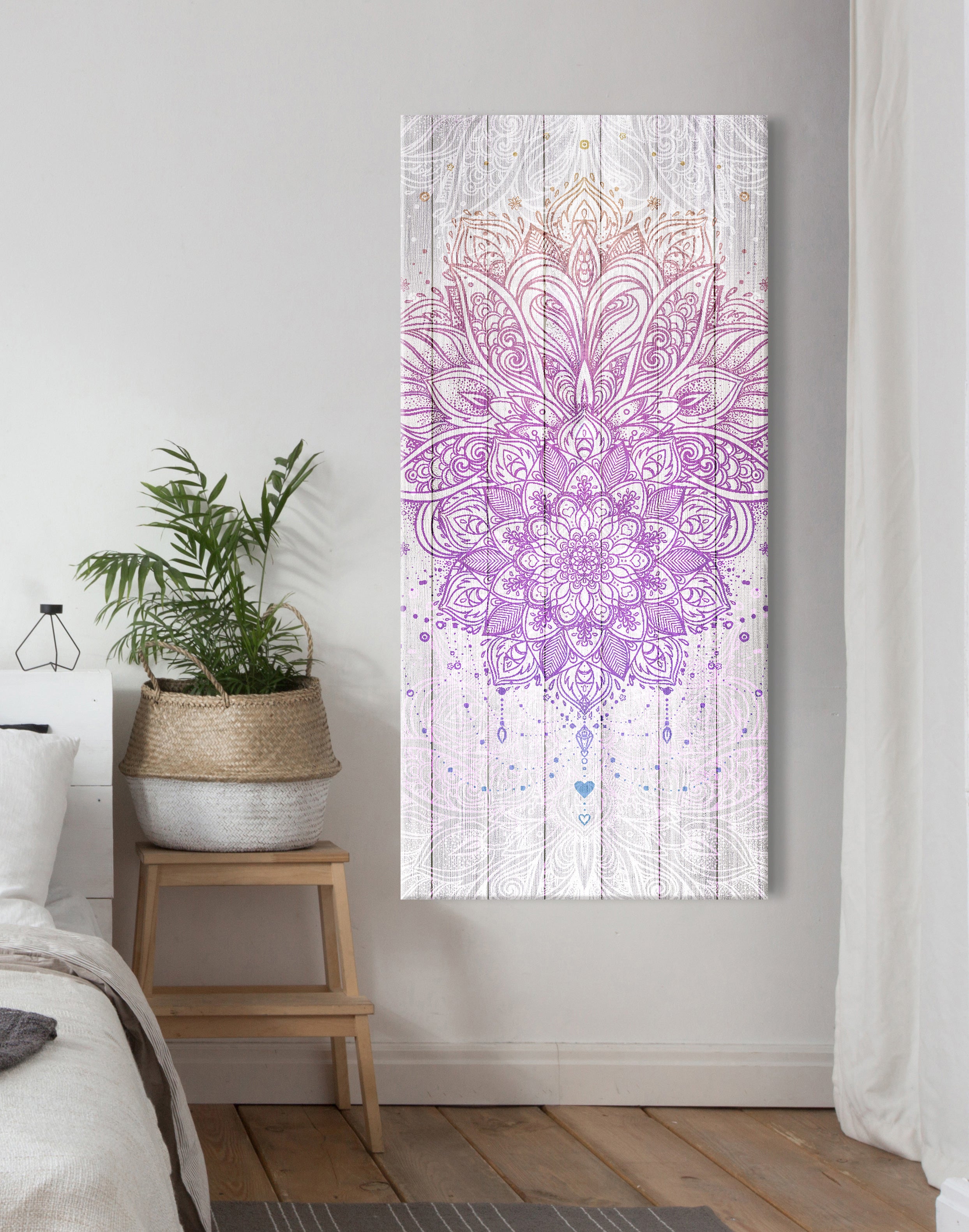 Exclusive Offer! Abstract Boho Gradient Home Wall Art with Wood Frame, Ready to Hang