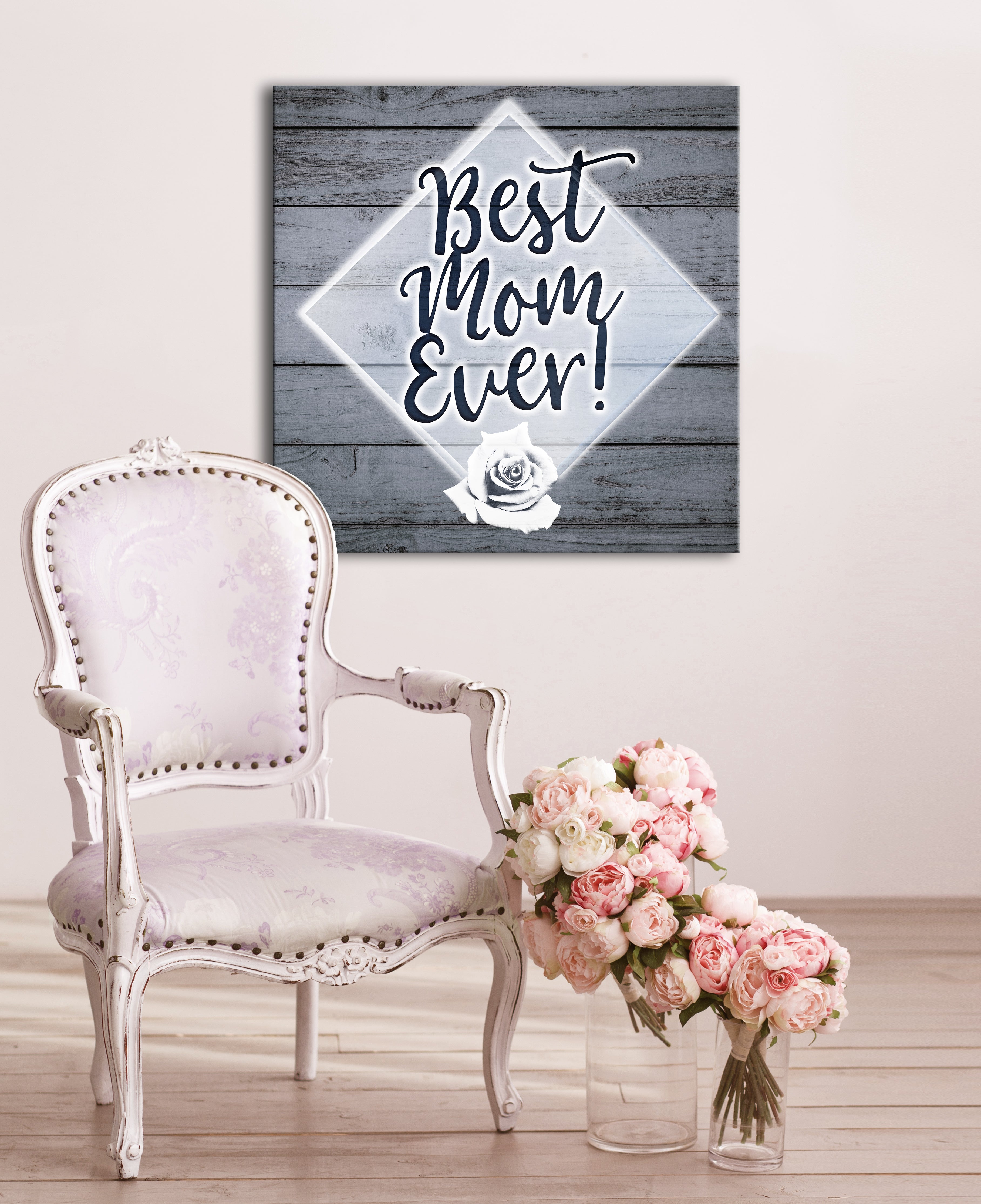 Best Mom Ever Wall Art: High - Quality Wood Frame, Ready To Hang