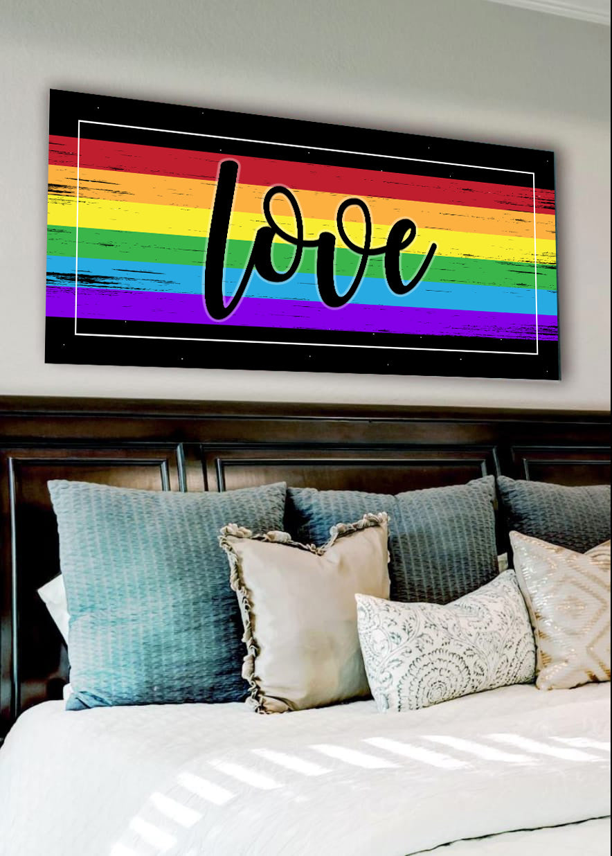 Ready-to-Hang Pride Flag Wood Frame Wall Art