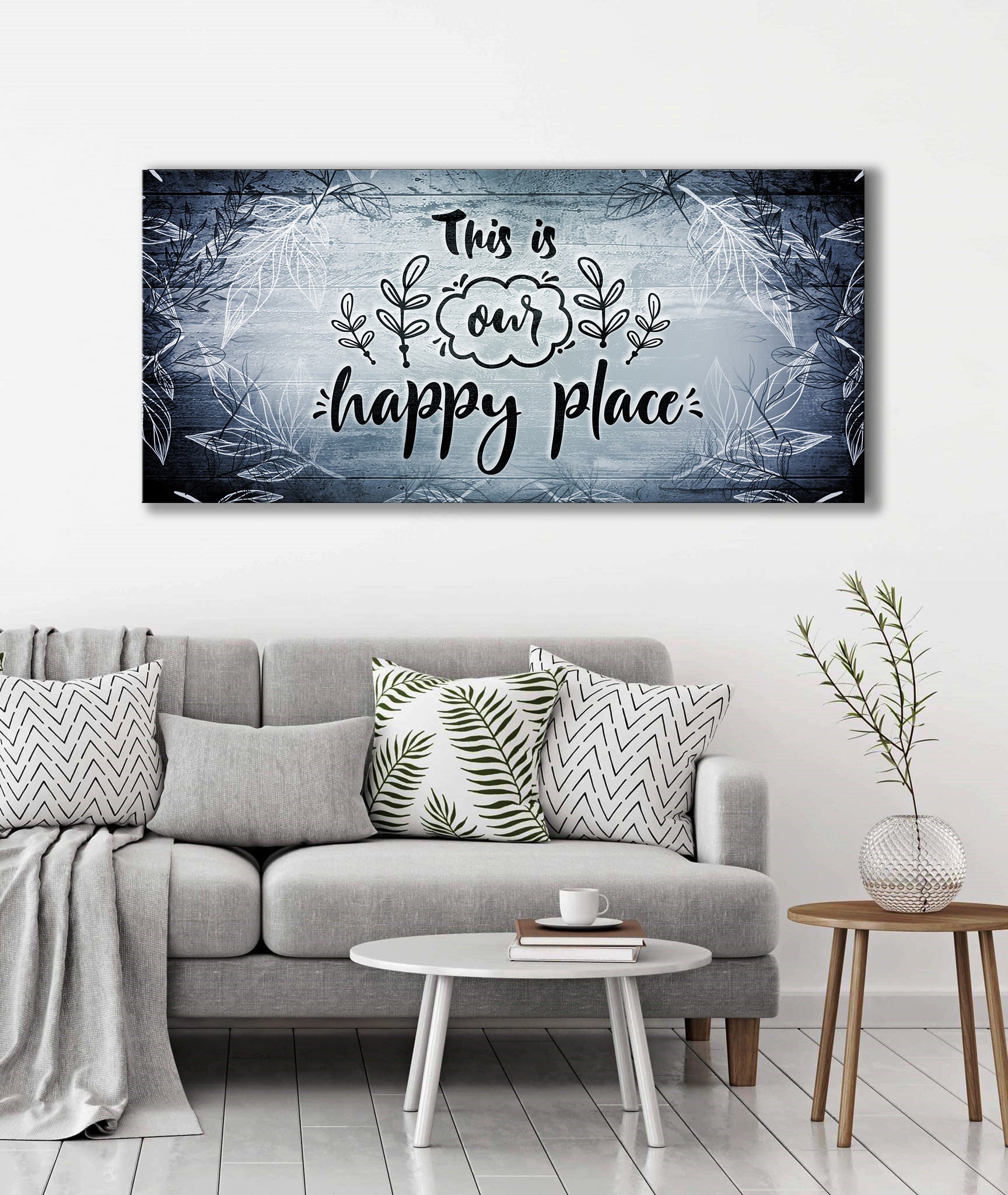 Exclusive! 'This Is Our Happy Place V9' Wood - Framed Wall Art, Ready To Hang