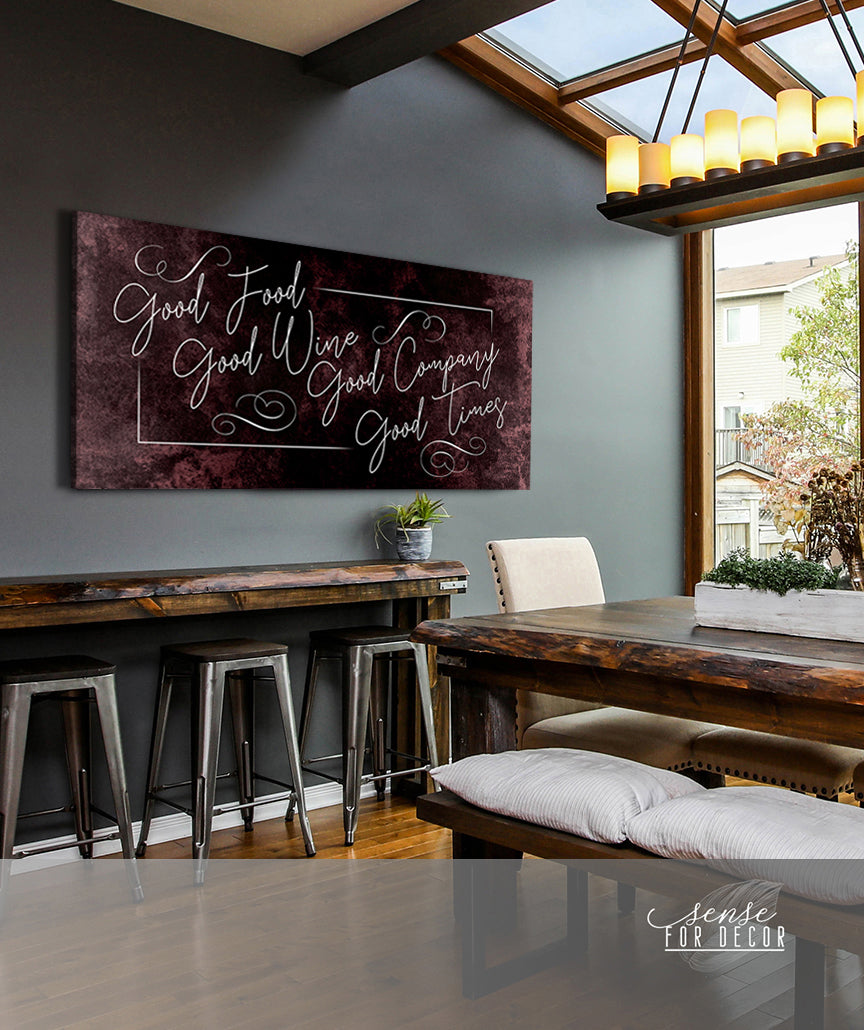High - quality Wine Wall Art: Enjoy Good Wine, Good Company, and Good Times