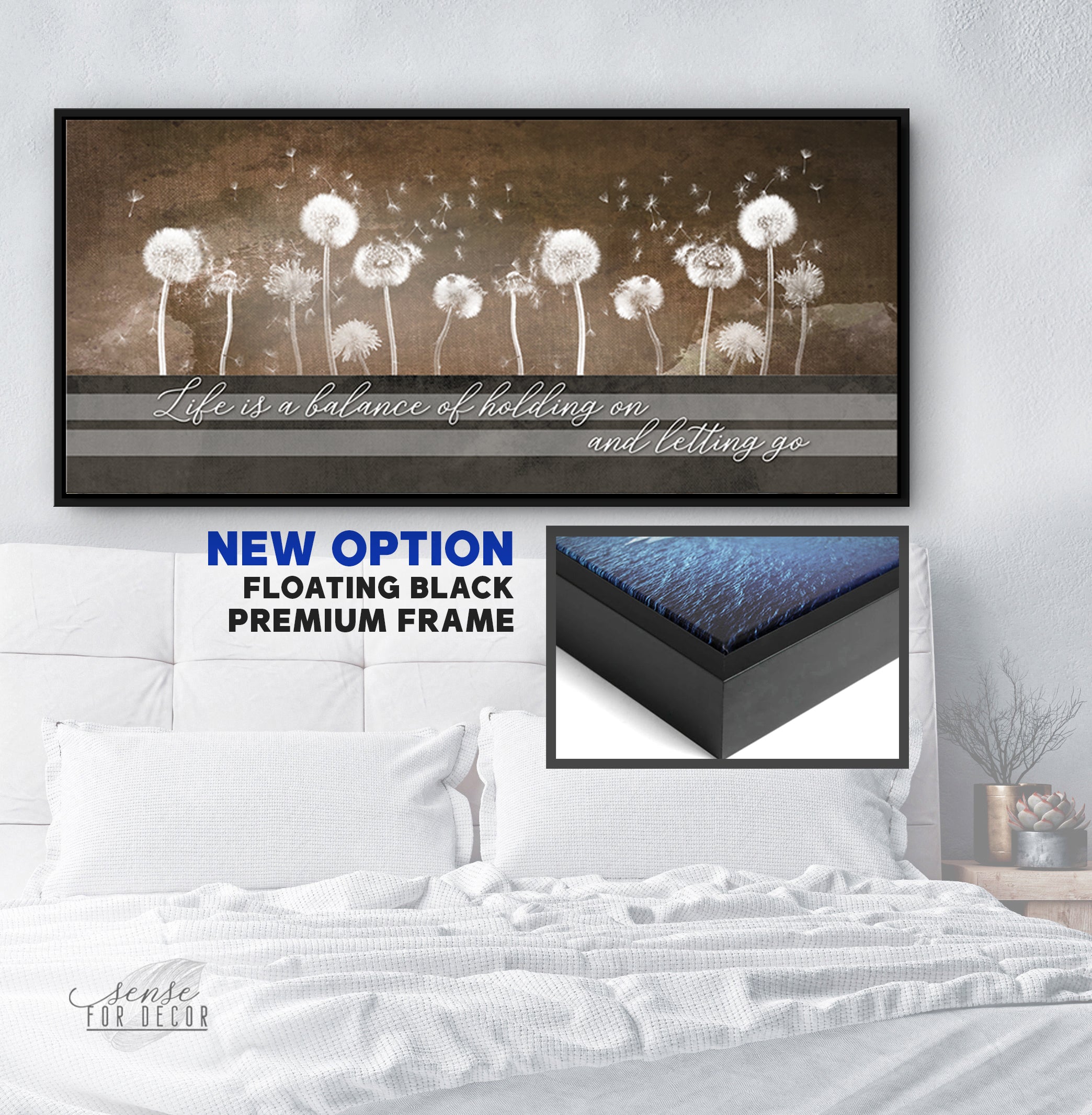 Inspiring Wood-Frame Wall Art: Life is a Balance of Holding On, Ready To Hang