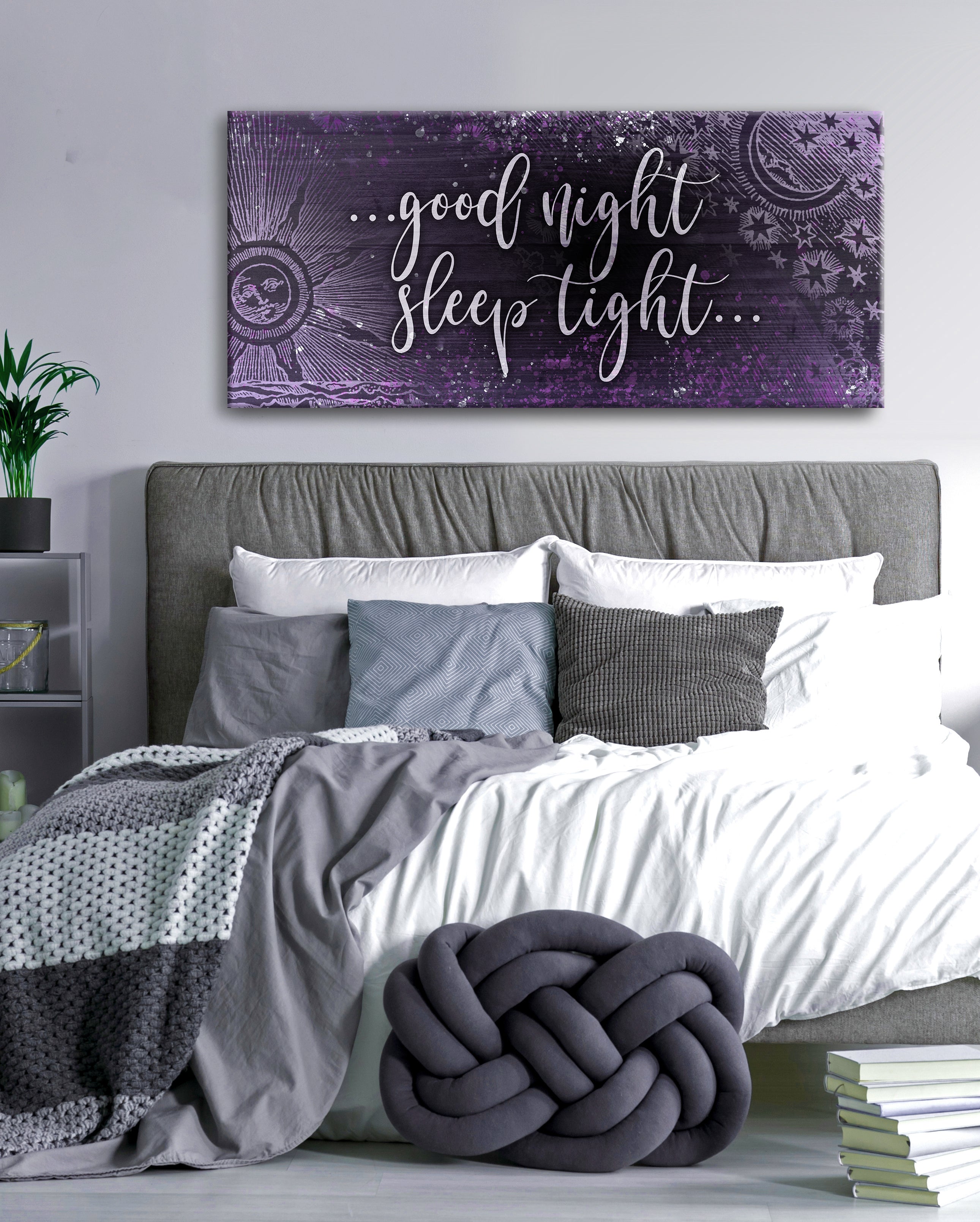 Hot! Couples Wall Art - Good Night Sleep (Wood Frame, Ready To Hang)
