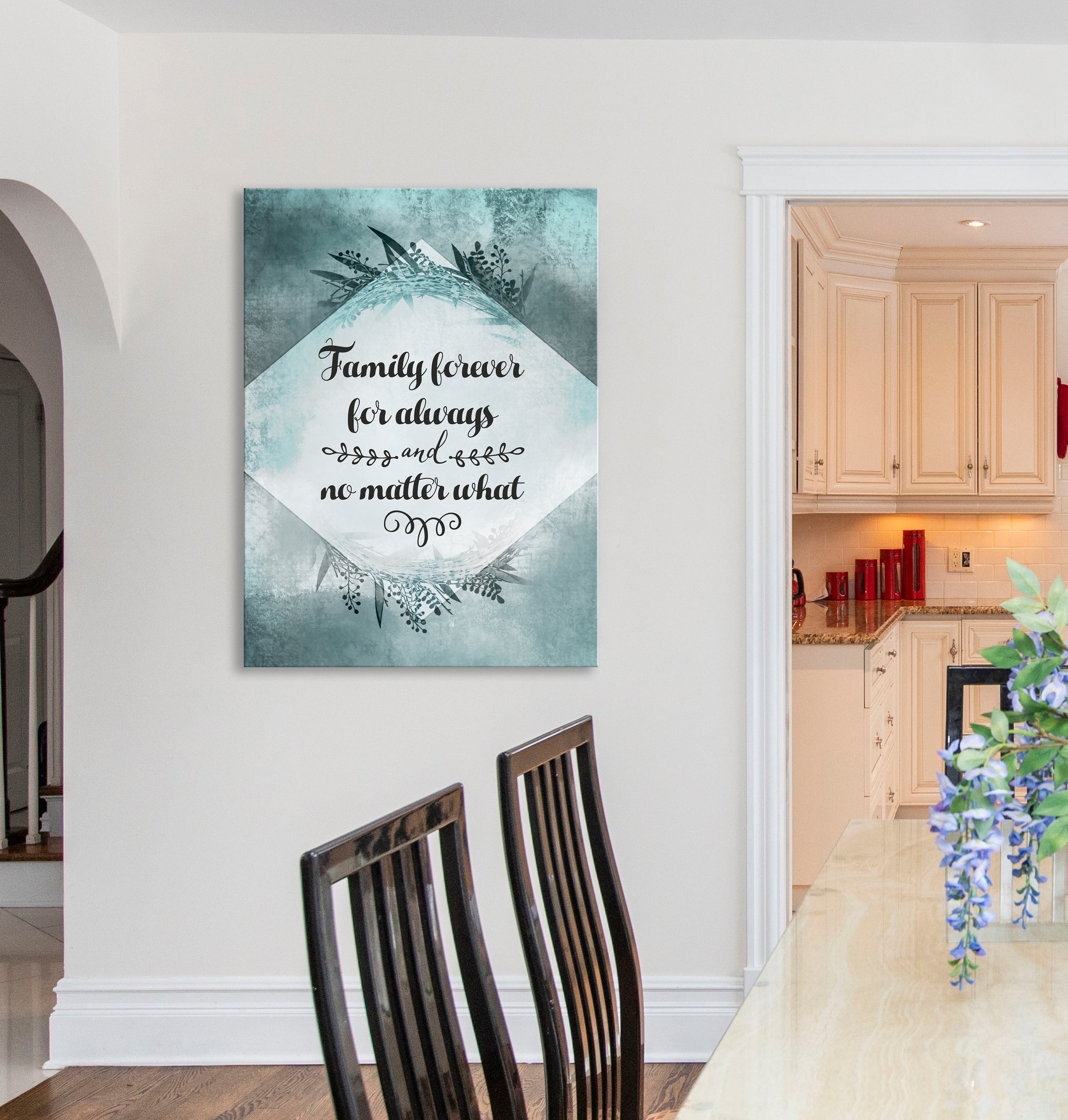 Limited Time Offer! High - Quality Wood - Framed Family Wall Art 'Family Forever for Always No Matter What' Ready to Hang