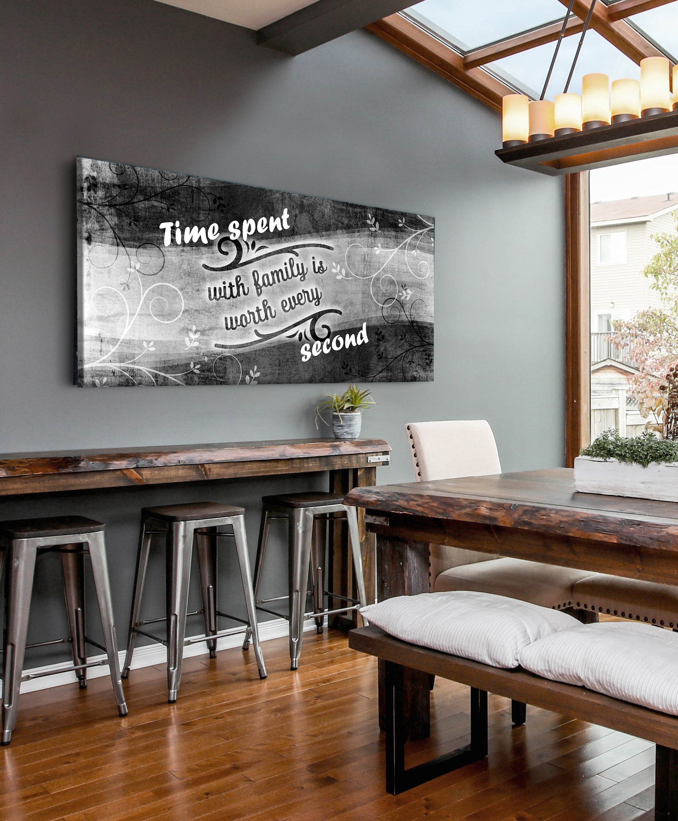 Hot Deal! Family Wall Art - Time Spent With Family (Wood Frame, Ready To Hang)