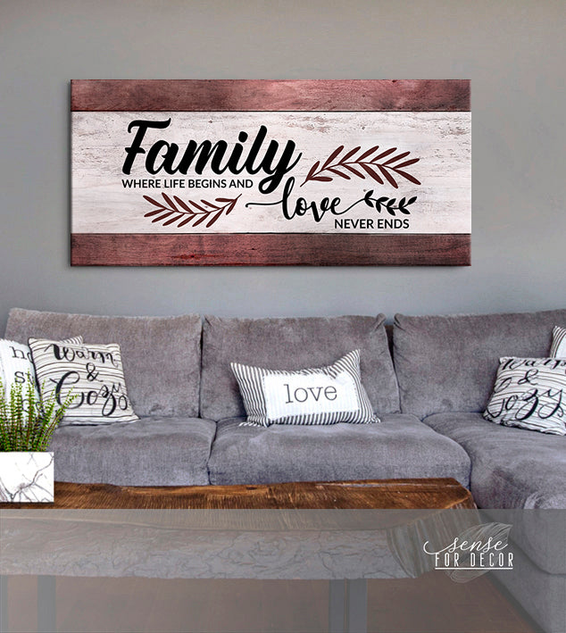 Family Wall Art V2: Ready-To-Hang Wood Frame - Buy 2, Save 20%