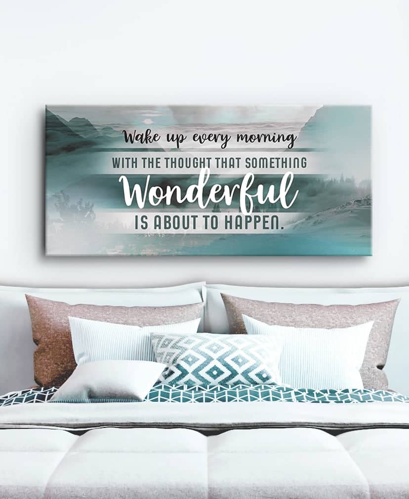 Ready-to-Hang Wood Frame Bedroom Wall Art for a Fresh Morning Start