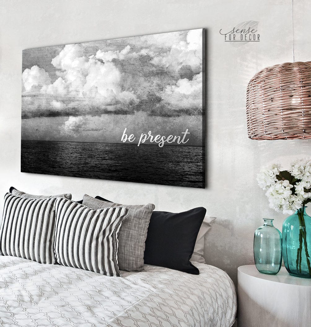 Exclusive! Ready - To - Hang Wood - Framed 'Be Present' Home Wall Art