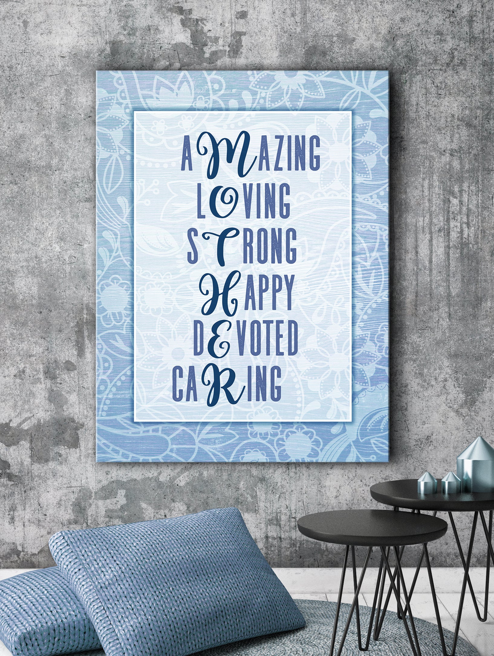Exclusive Mom Wall Art: Beautiful Mother Portrait in Wood Frame, Ready to Hang! Buy 2 Save 20%