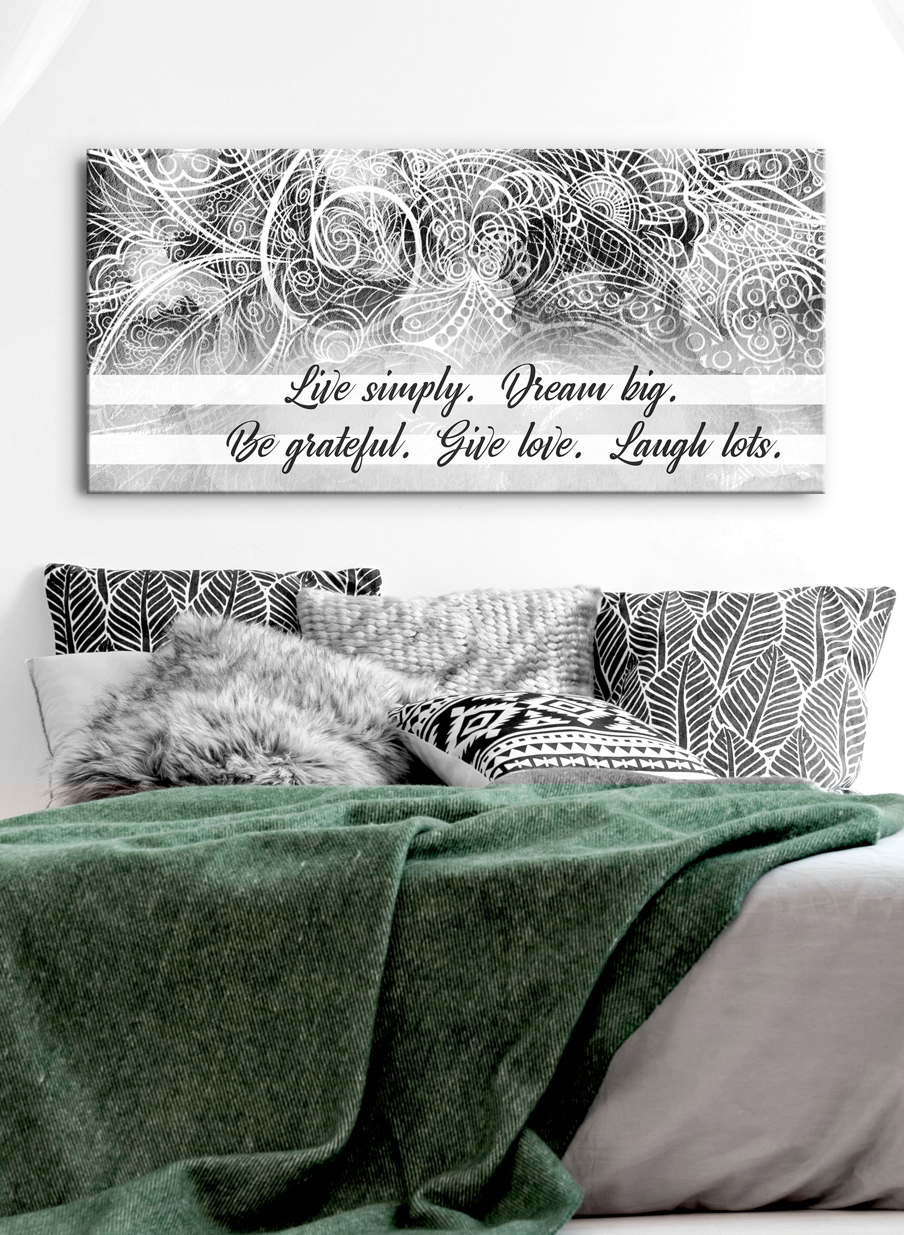 Exclusive Offer! Live Simply Dream Big Home Wall Art with Wood Frame, Ready To Hang