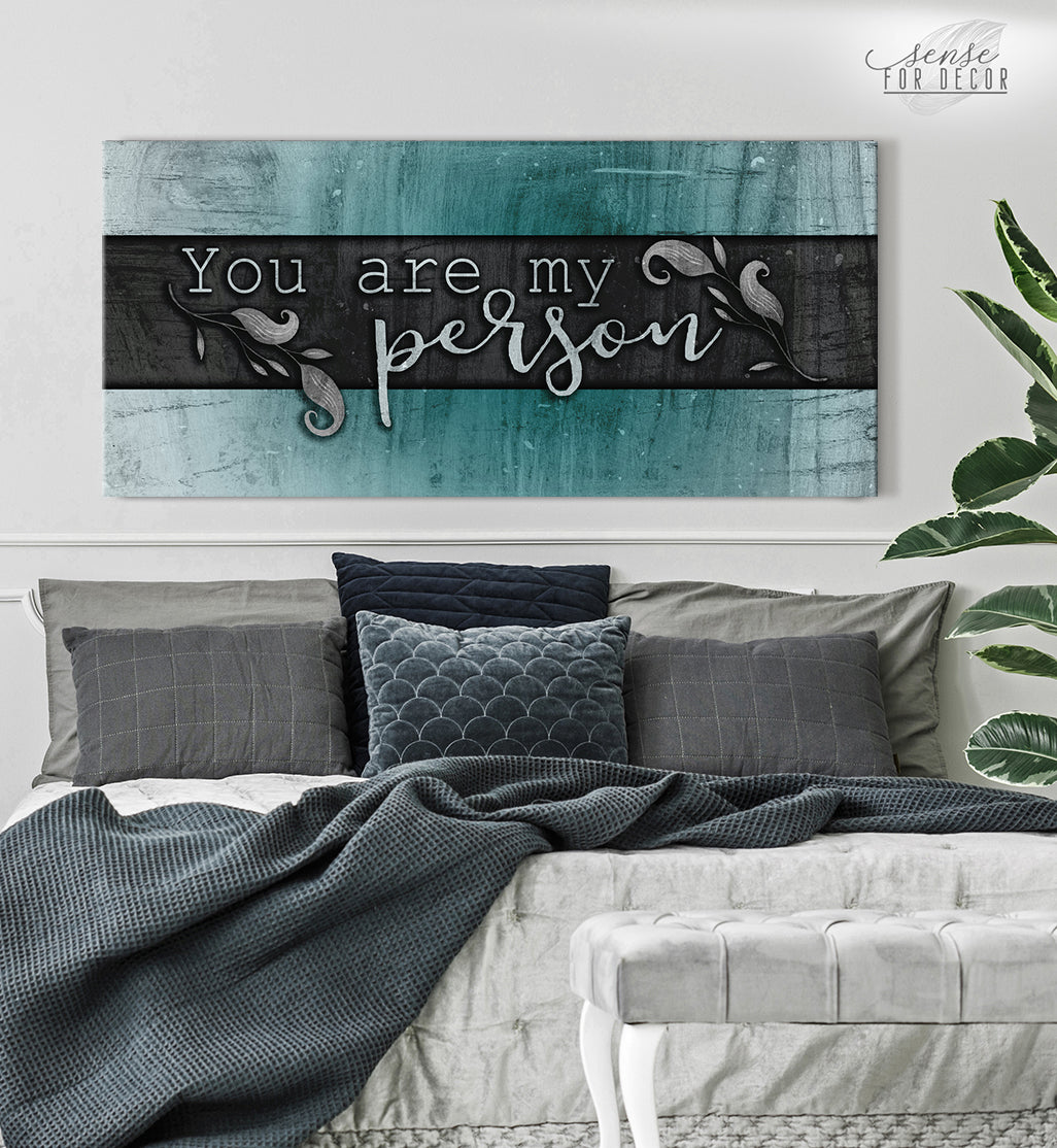 Hot! Couples Wall Art - 'You are My Person' V2 with Wood Frame, Ready to Hang
