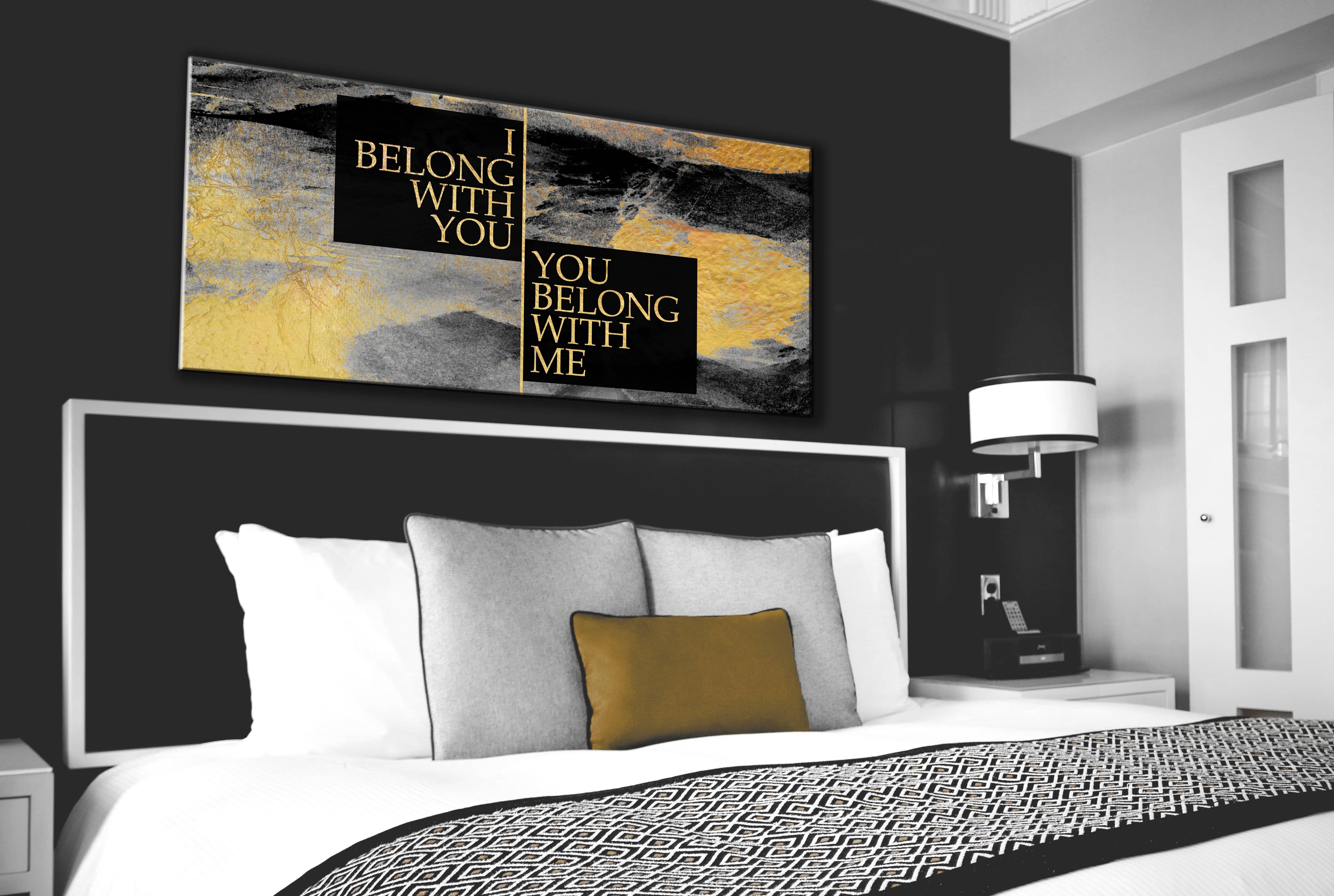 High - Quality Ready - to - Hang 'We Belong Together' Bedroom Wall Art with Wood Frame