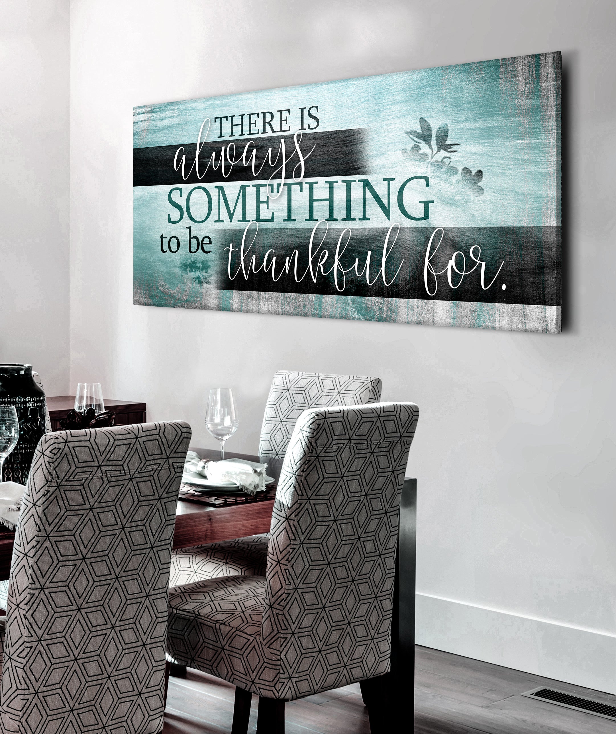 Ready-to-Hang Wood Frame Home Wall Art: Always Something to Be Thankful For