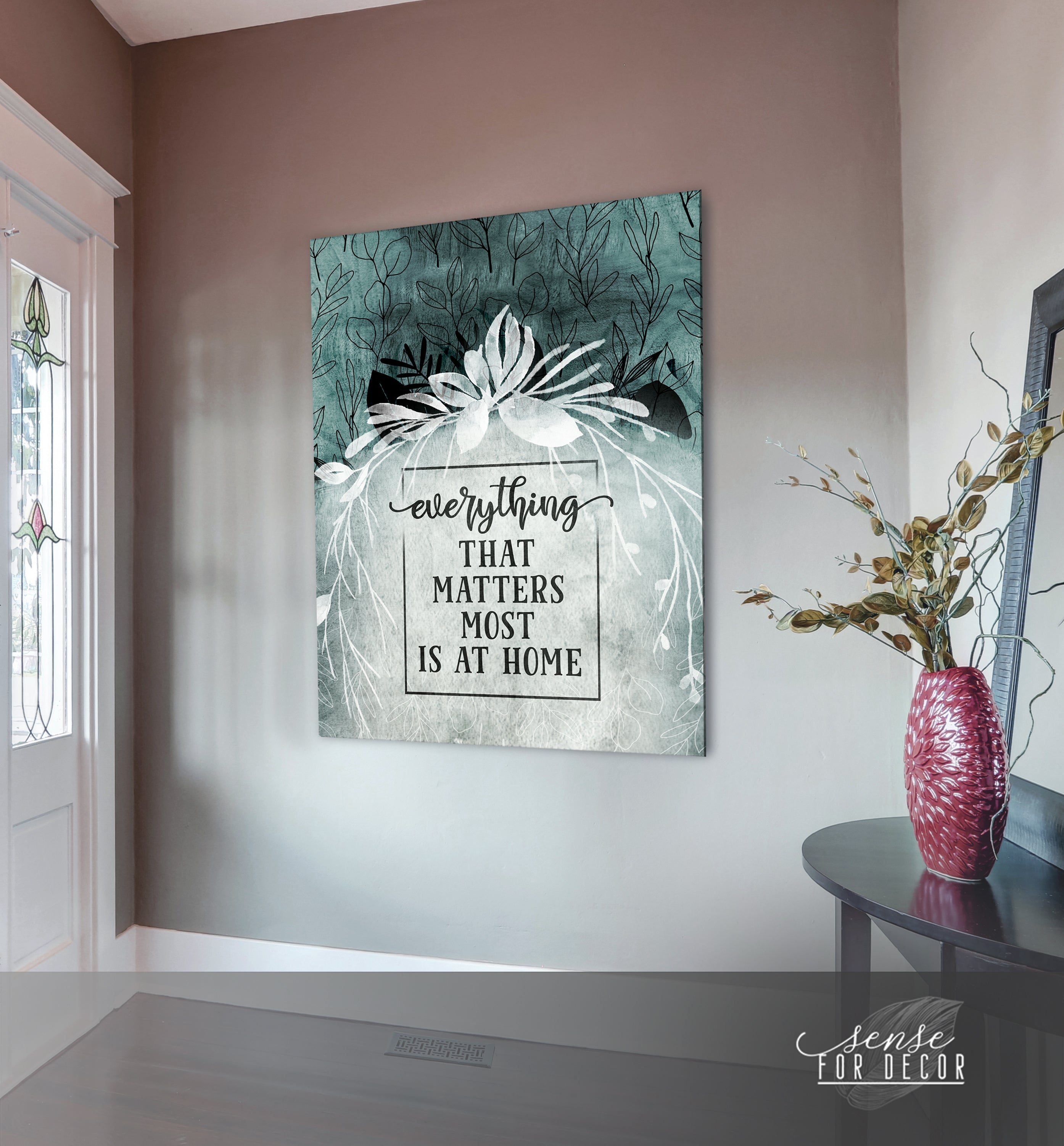 Hot Deal! High - quality Wood - framed Wall Art: Everything That Matters Most is at Home V3, Ready To Hang