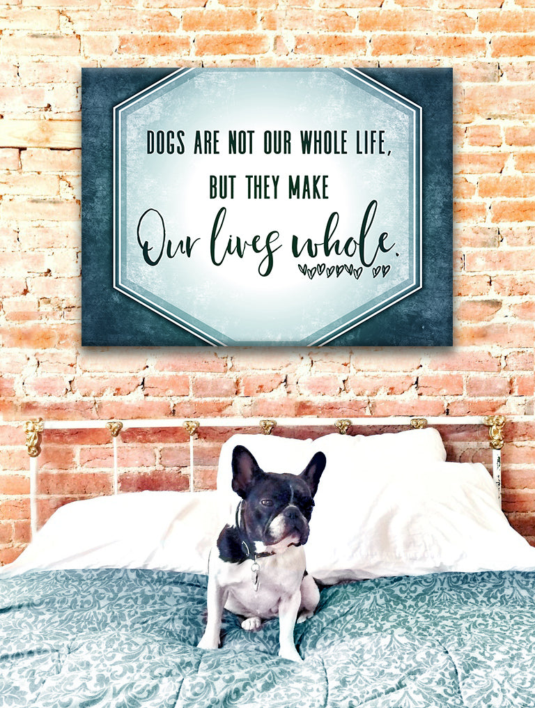 Ready-to-Hang Wood Frame Dog Pet Wall Art: Enrich Your Life with Canine Charm