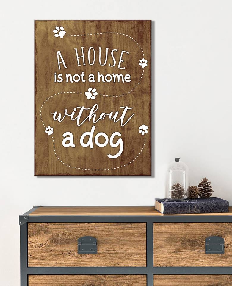 High - Quality Dog - Themed Pet Wall Art with Wood Frame, Ready to Hang