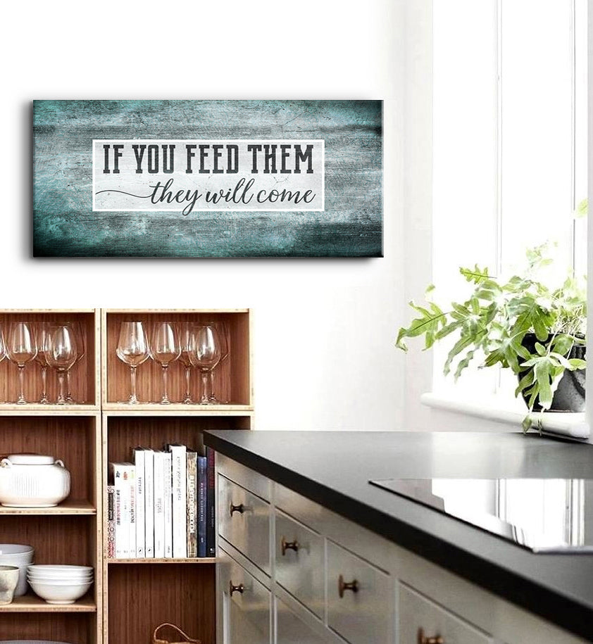 Hot Deal! Ready - To - Hang Wood - Framed Kitchen Wall Art: If You Feed Them They Will Come