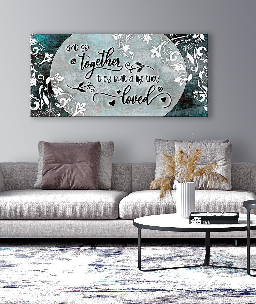 Hot! Couples Wall Art - Build a Loved Life Together V5