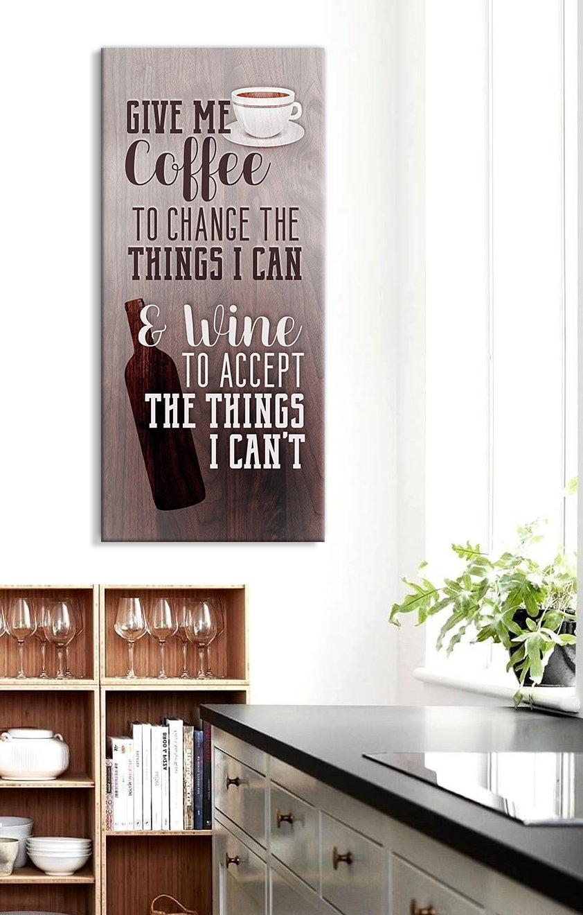 Hot Deal! Ready - To - Hang Wood - Framed 'Give Me Coffee V2' Kitchen Wall Art
