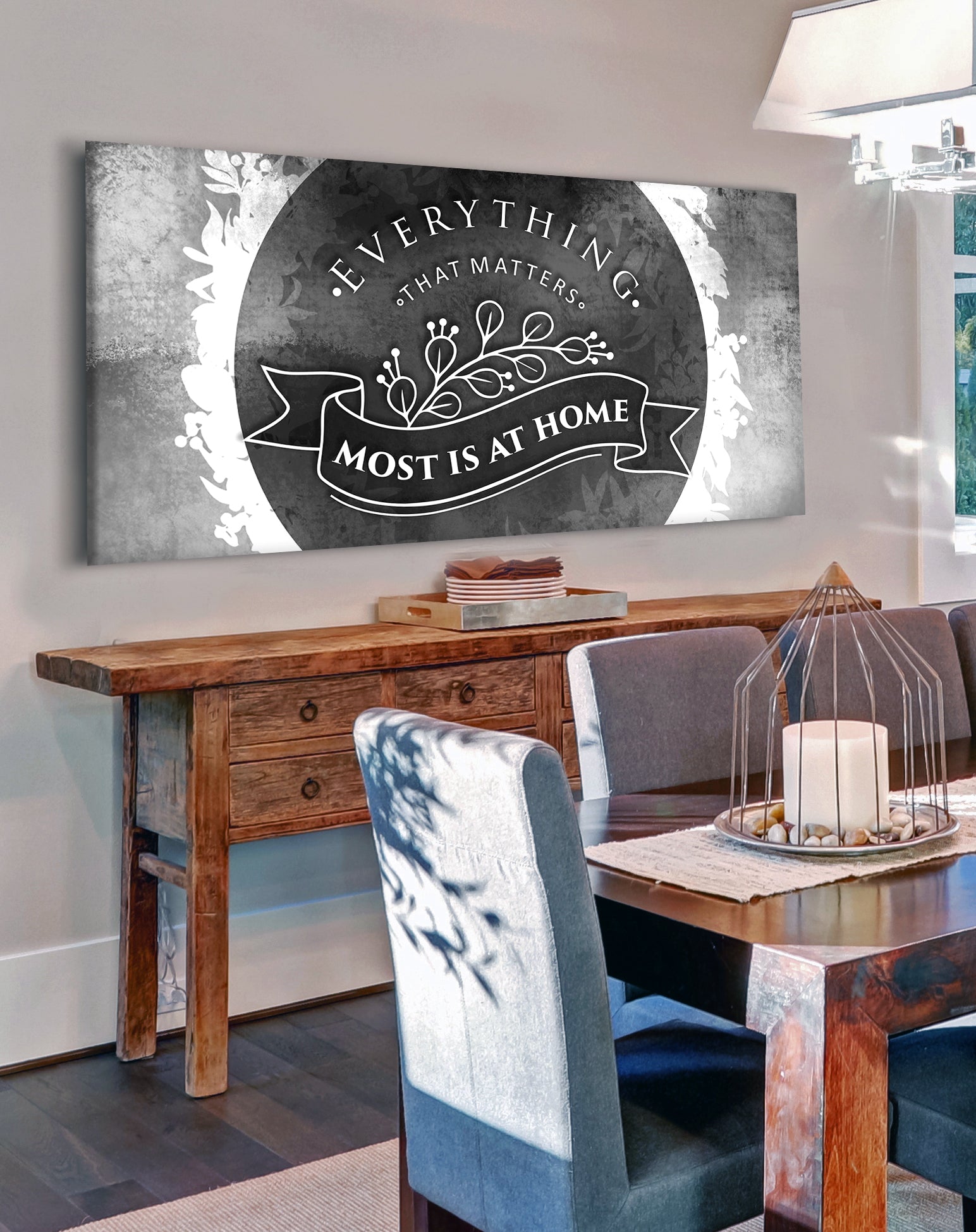 Exclusive! Ready-to-Hang Wood Frame Home Wall Art