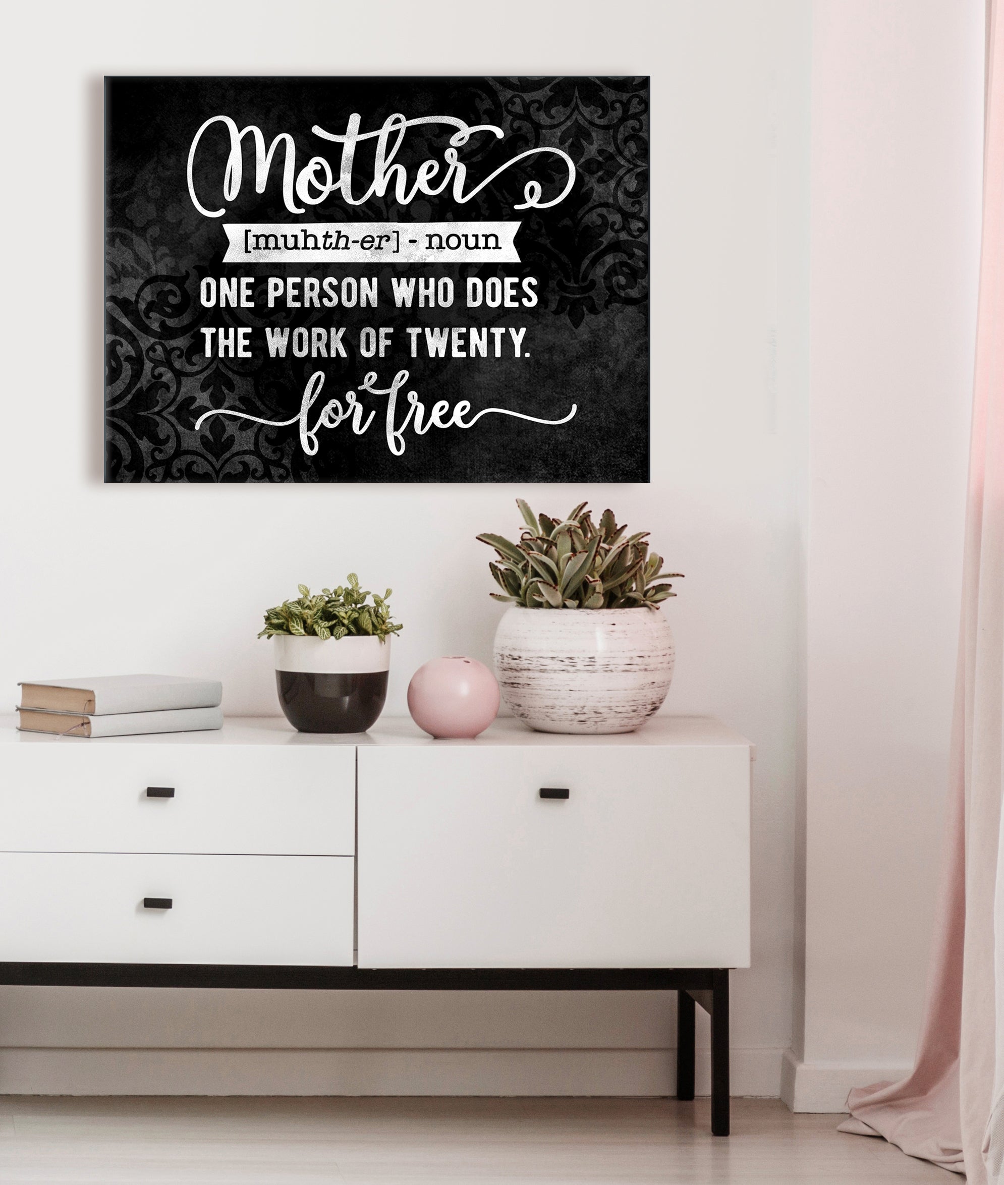 Ready-to-Hang Wood Frame Mother Wall Art: Definition Style