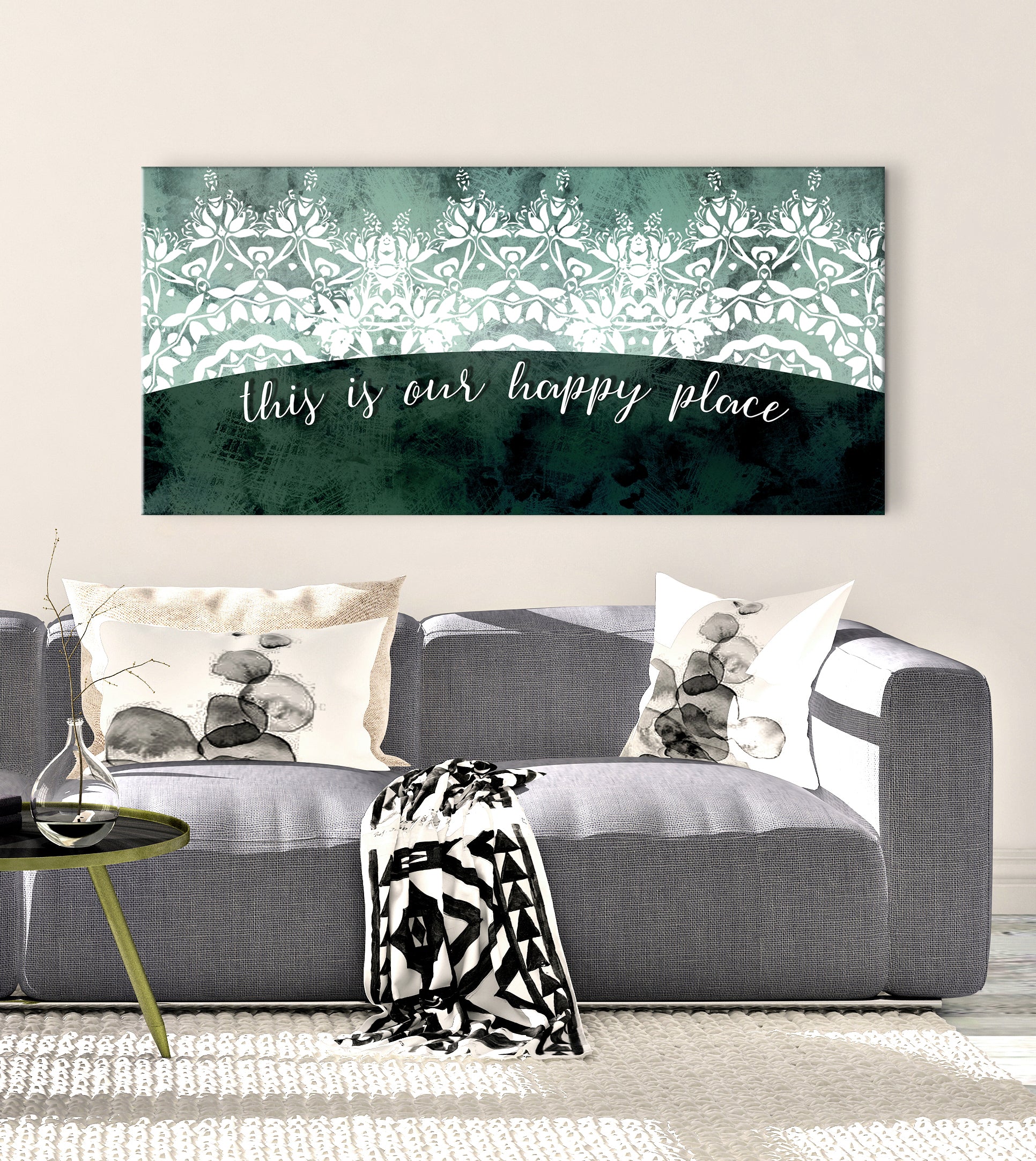 Ready-to-Hang Wood Frame Home Wall Art: This Is Our Happy Place V13