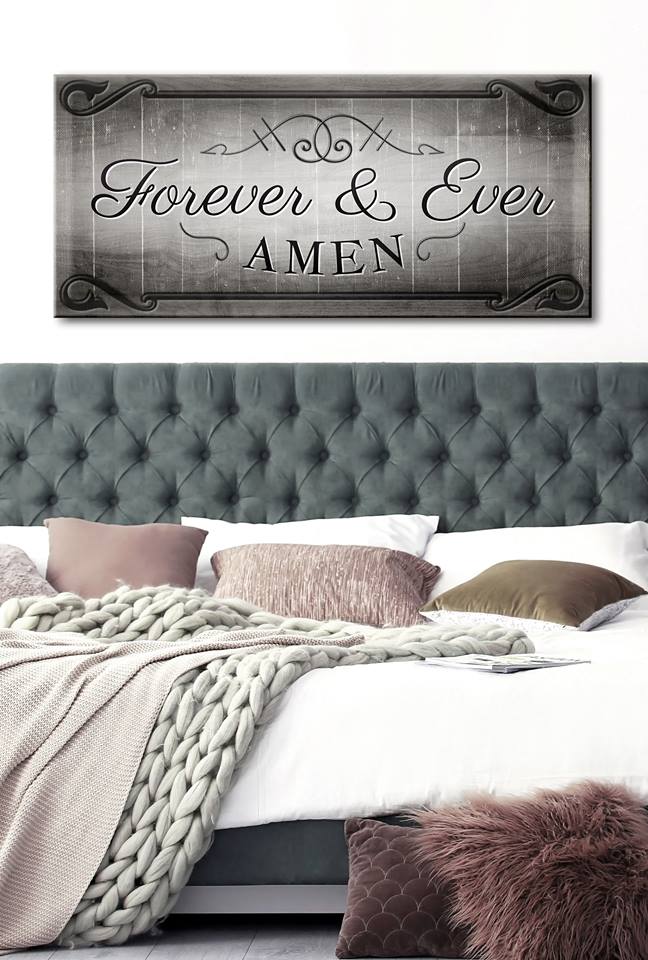 High - Quality Christian Wall Art: Forever And Ever Amen V2 with Wood Frame for Easy Hanging