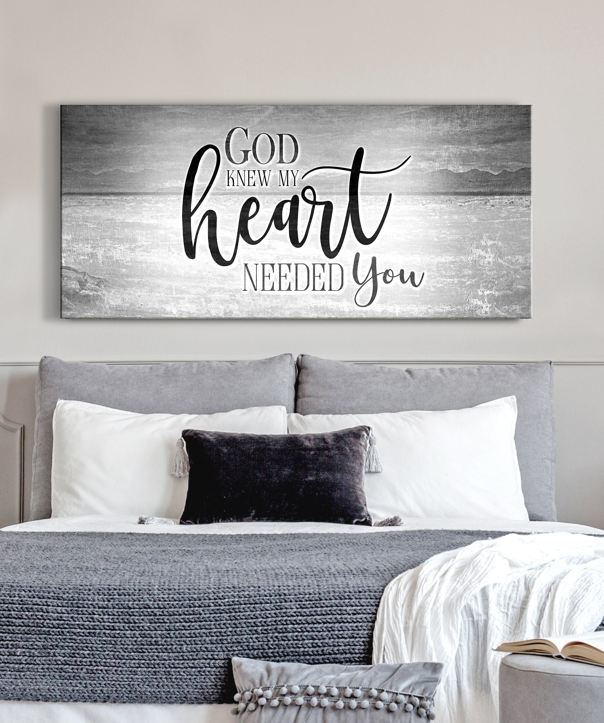 Hot Deal! Christian God Knew V10 Wood Frame Wall Art (Ready To Hang)