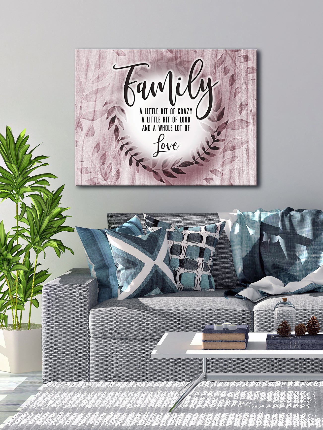 Limited Time Offer! Ready - To - Hang Wood - Framed Family Wall Art with a Touch of Crazy V3