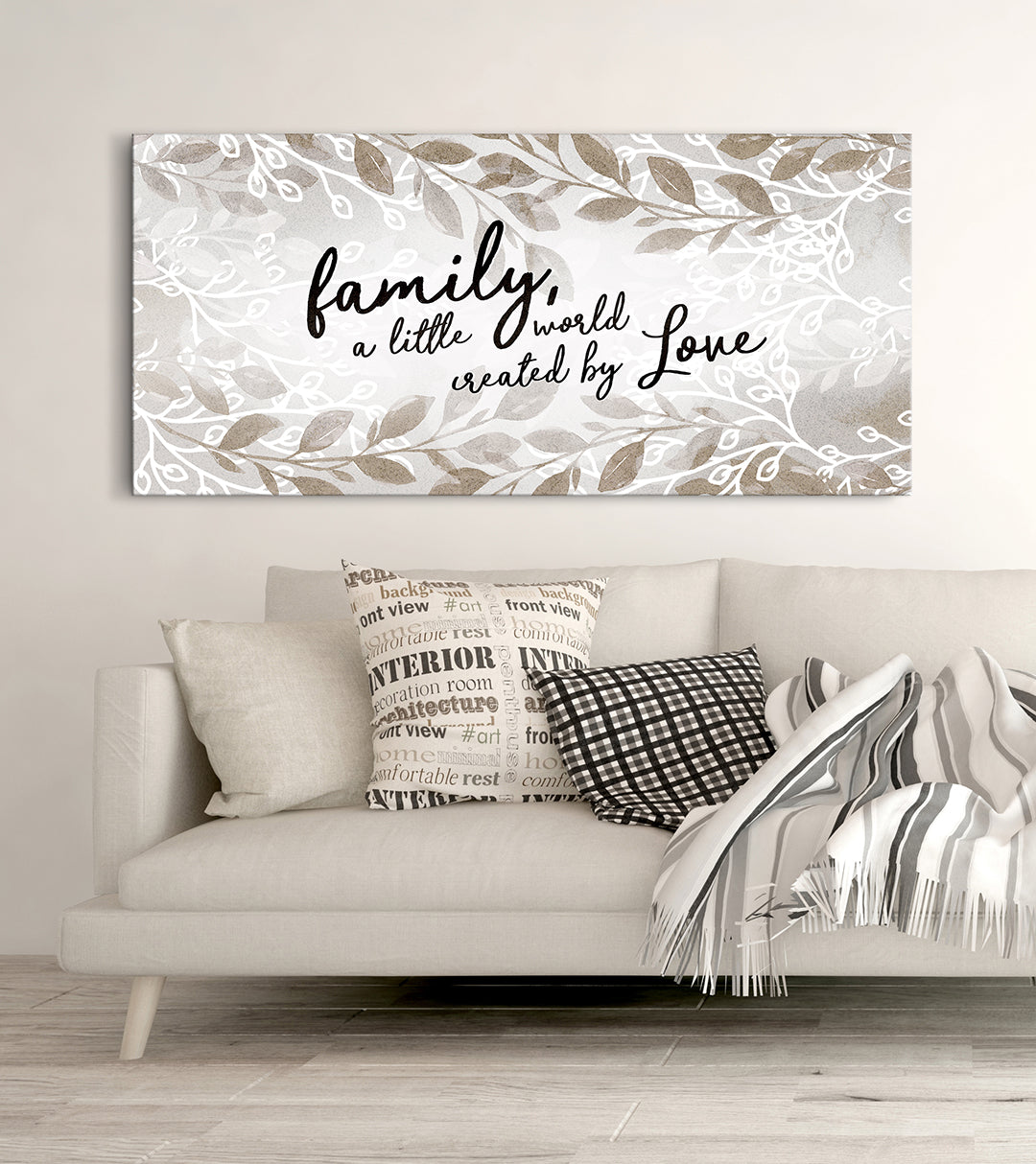 Exclusive! Family Wall Art - A World of Love in Wood Frame, Ready to Hang