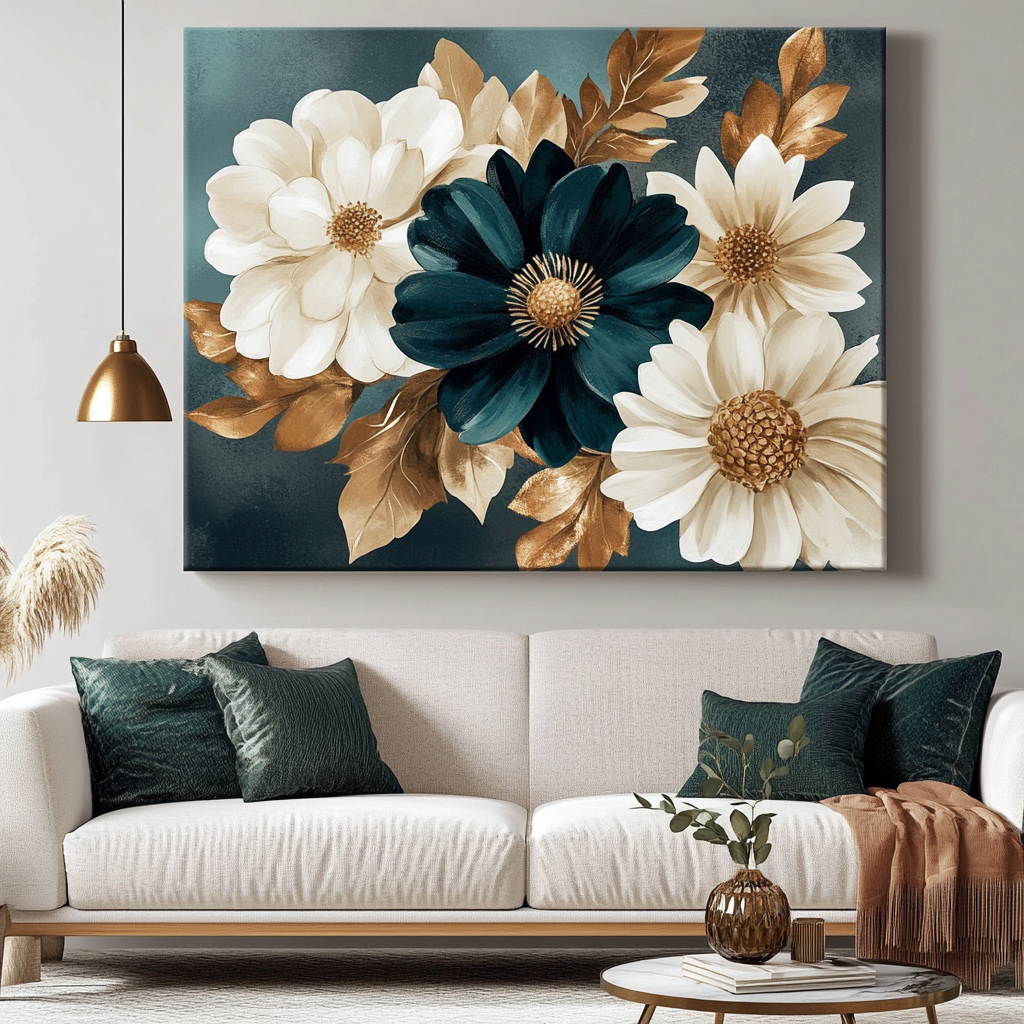 Nature-Inspired Floral Wall Art: Floral Symphony Version 13