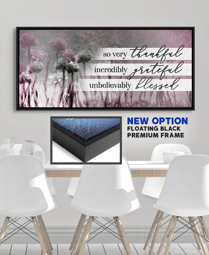 Hot Deal! Christian Wall Art - 'So Very Thankful V21' with Wood Frame, Ready to Hang