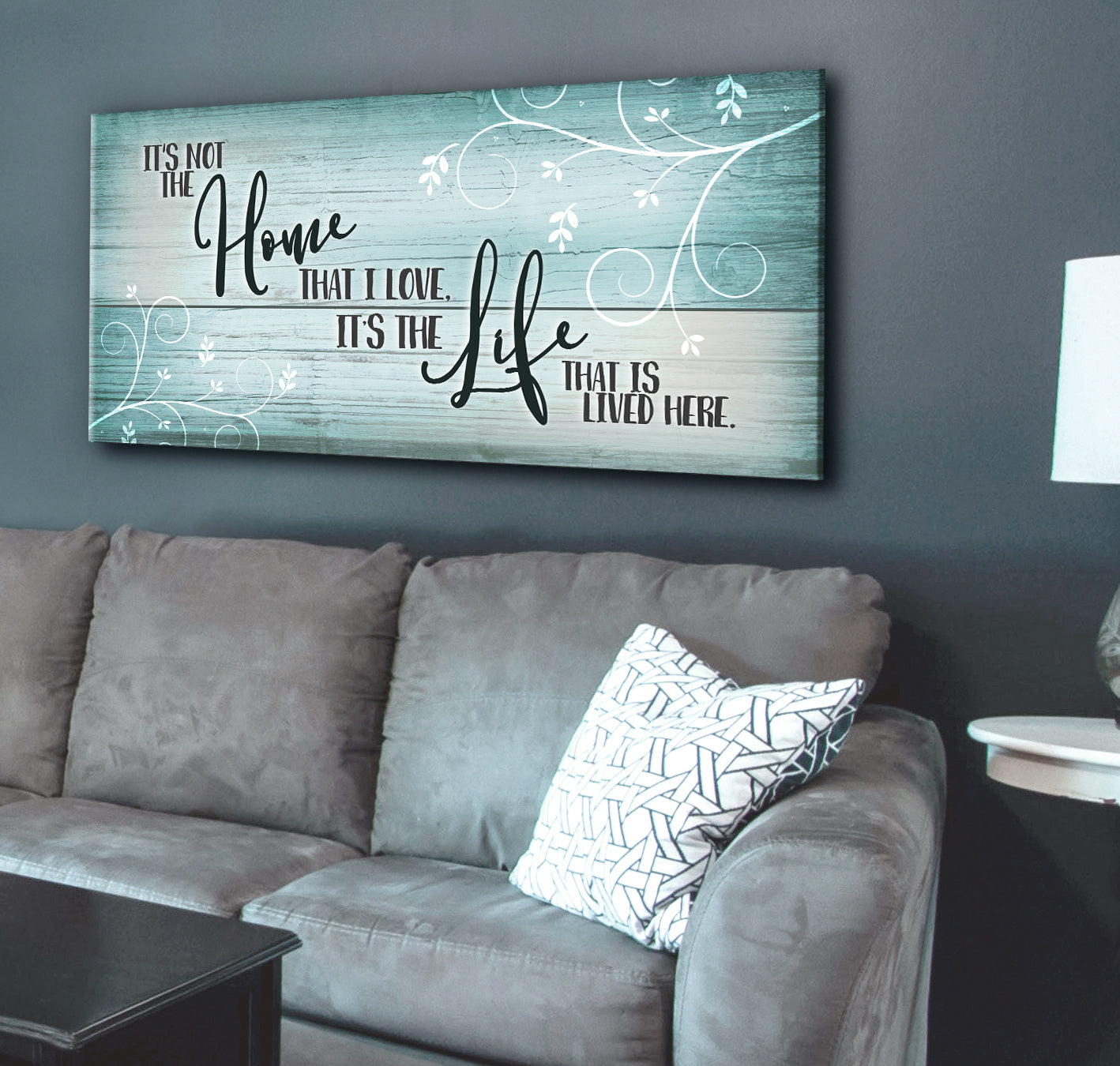 High - Quality Wood - Framed Wall Art: 'It's Not The Home That I Love' Ready To Hang
