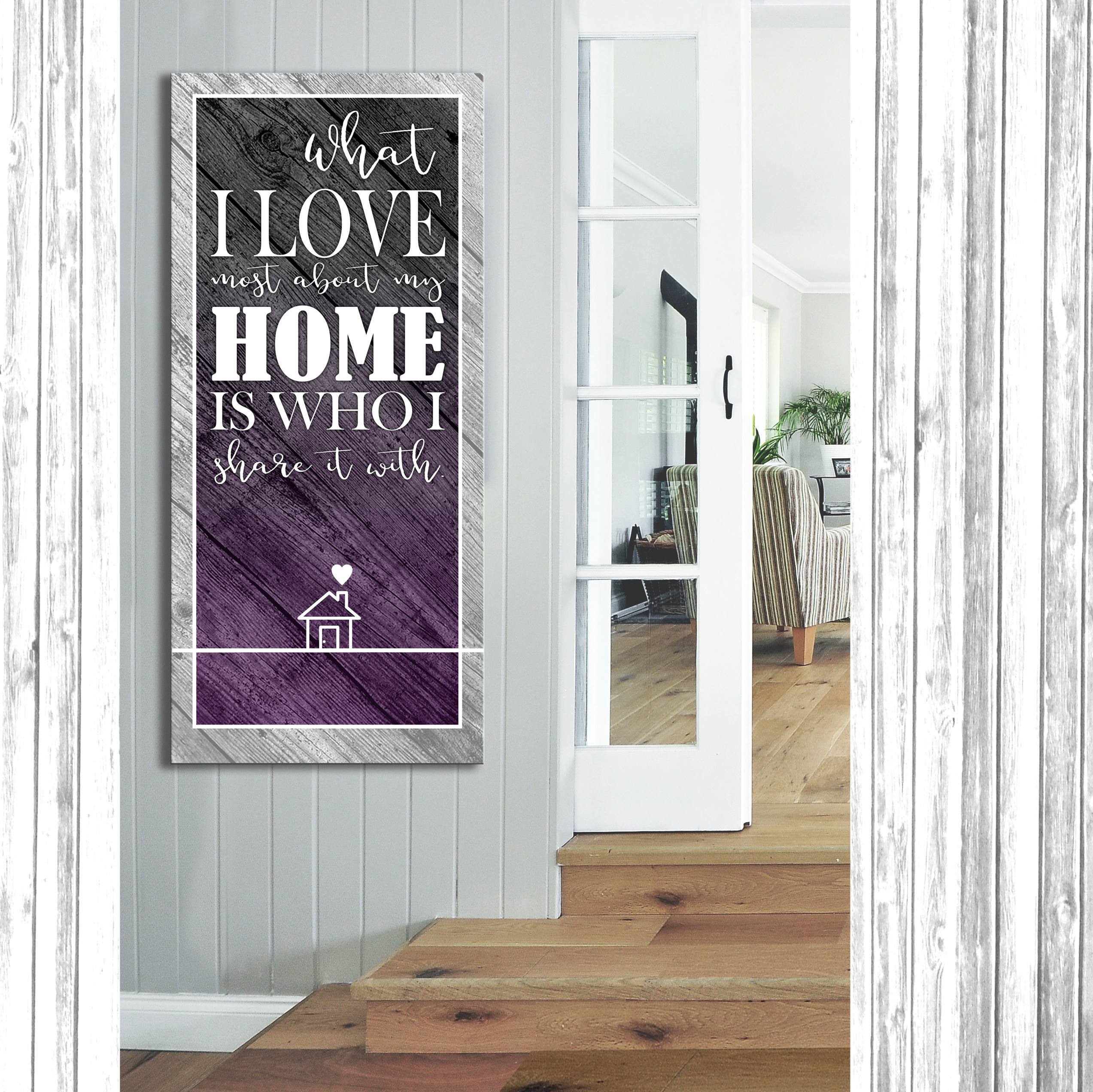 Hot Deal! Ready-to-Hang 'I Love My Home' Wood Frame Wall Art