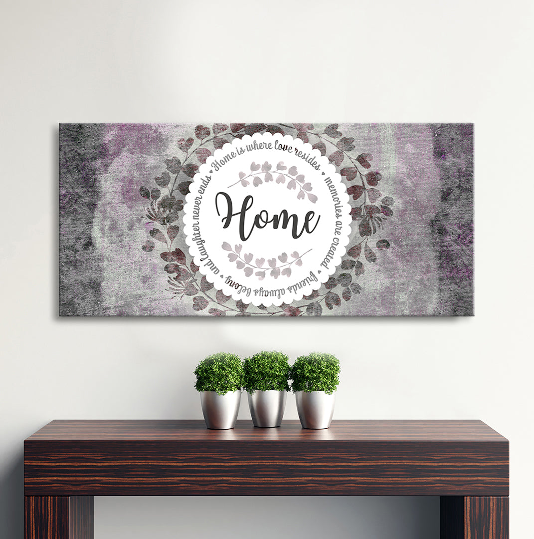 Exclusive Home Wall Art - 'Home is Where Love Resides' with Wood Frame, Ready to Hang! Buy 2 Save 20%