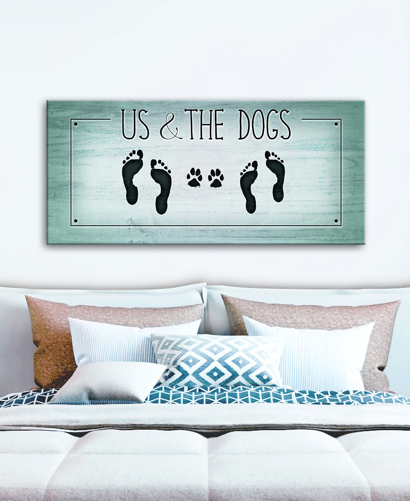 High - Quality Wood - Framed Pet Wall Art: Us and the Dogs, Ready to Hang