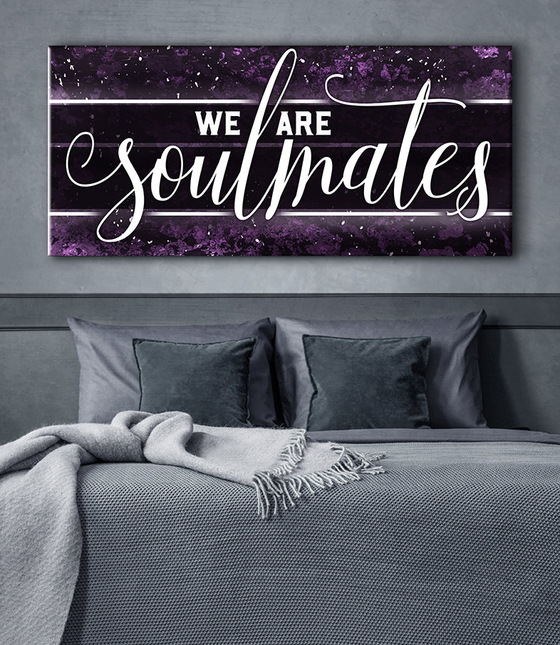 Hot! Couples Wall Art - We Are Soulmates V2 (Wood Frame, Ready To Hang)