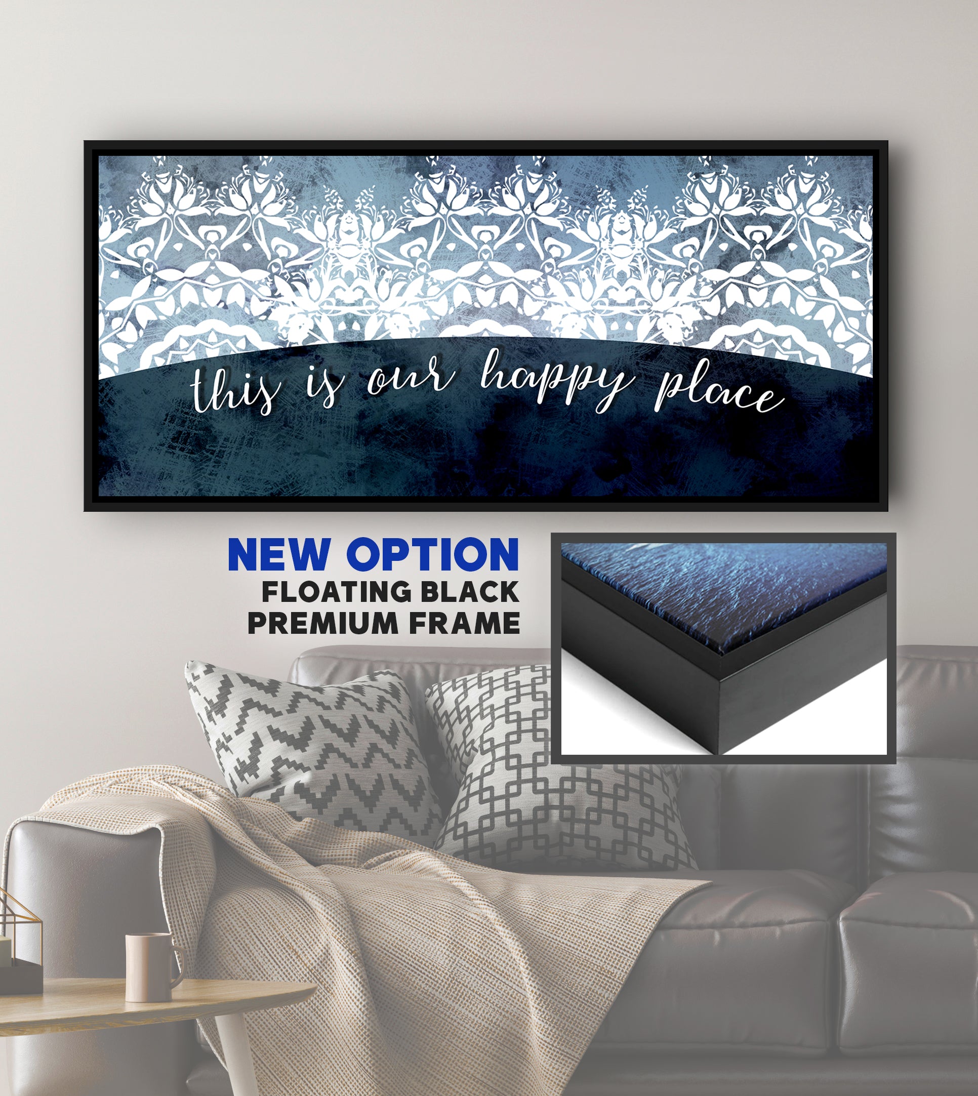 Ready-to-Hang Wood Frame Home Wall Art: This Is Our Happy Place V13