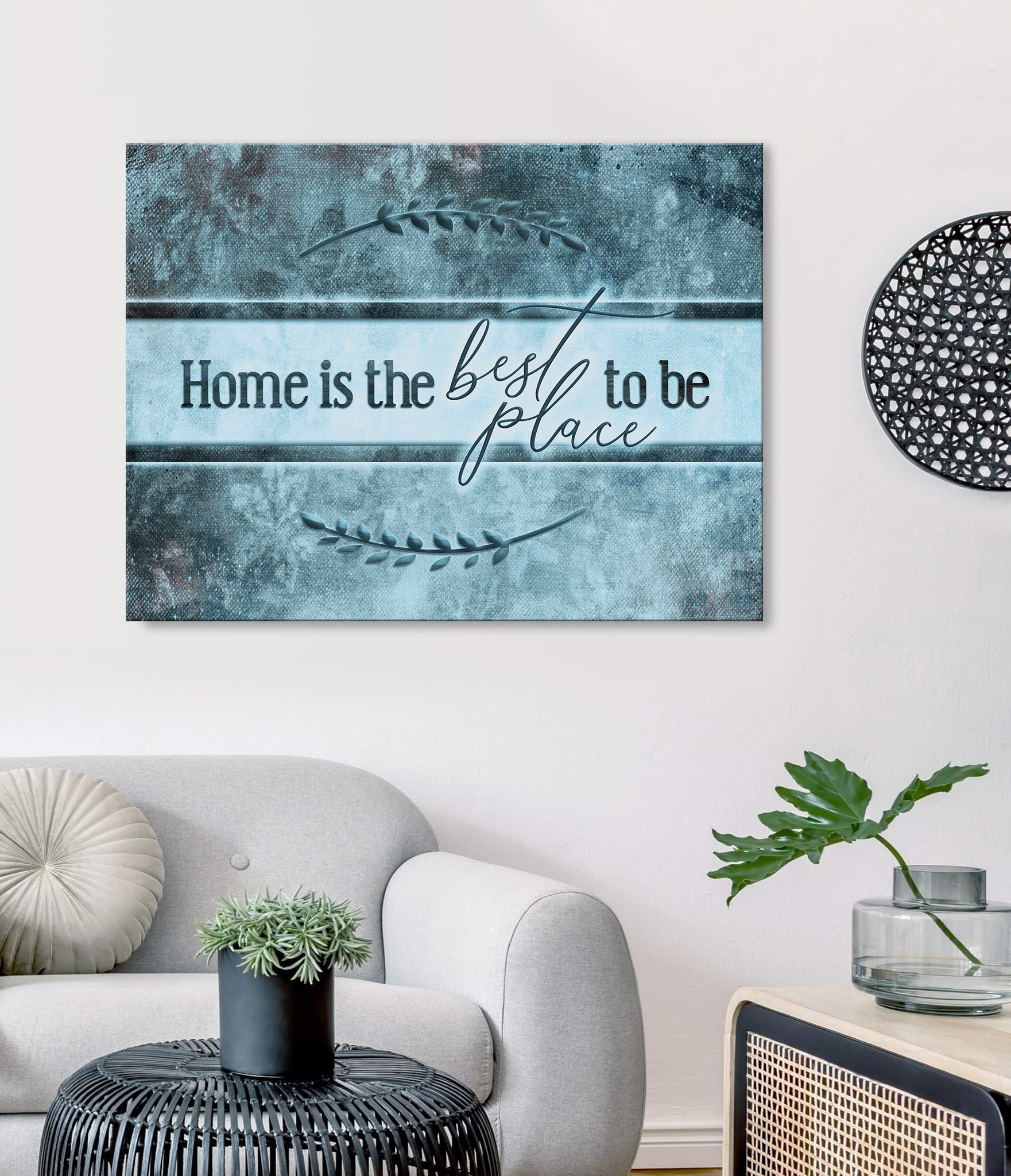 High - quality Wood - framed Home Wall Art: Home is the Best Place (Ready to Hang)