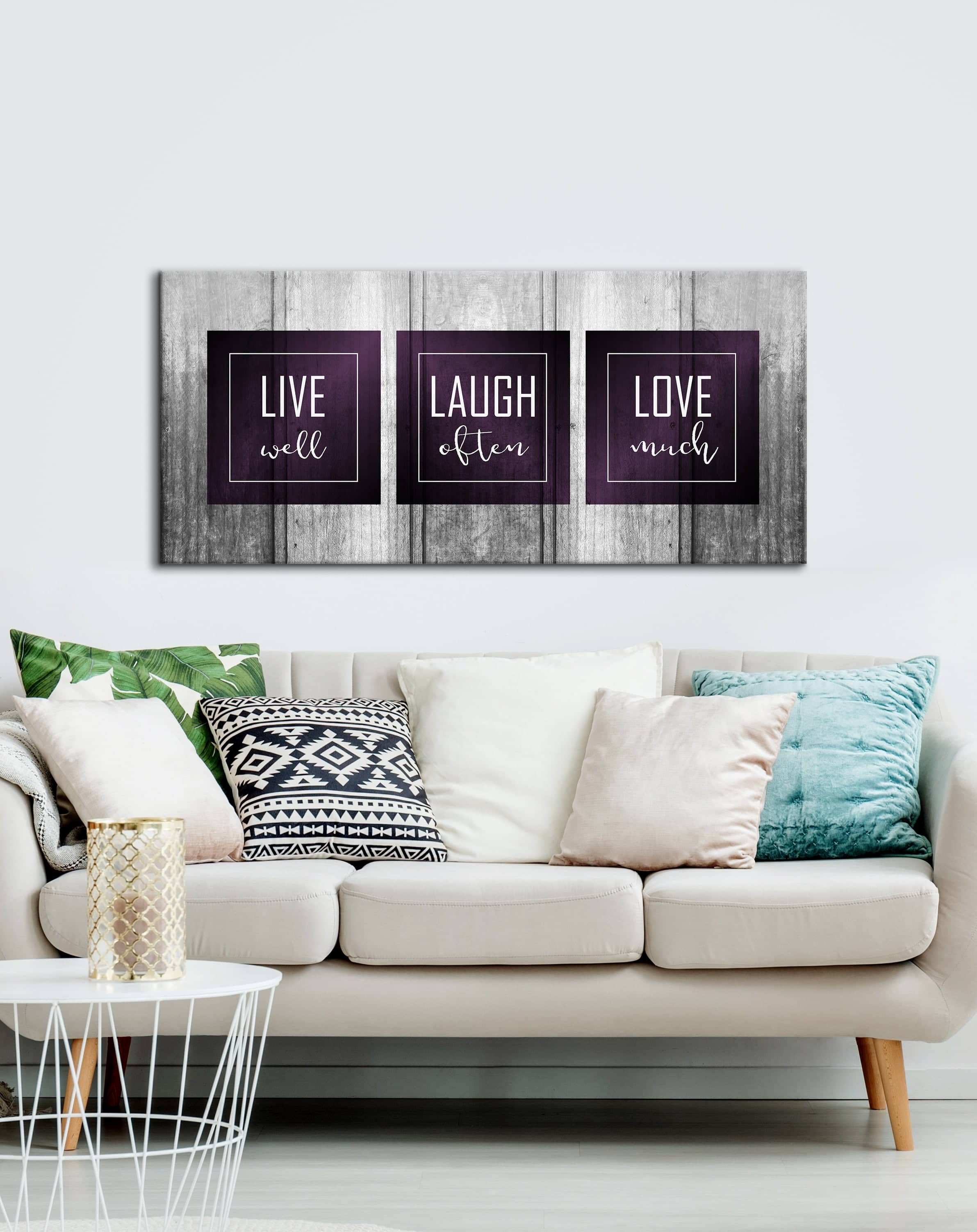 Hot Deal: Live Laugh Love Bedroom Wall Art - 2 Sizes, Wood Frame, Ready To Hang