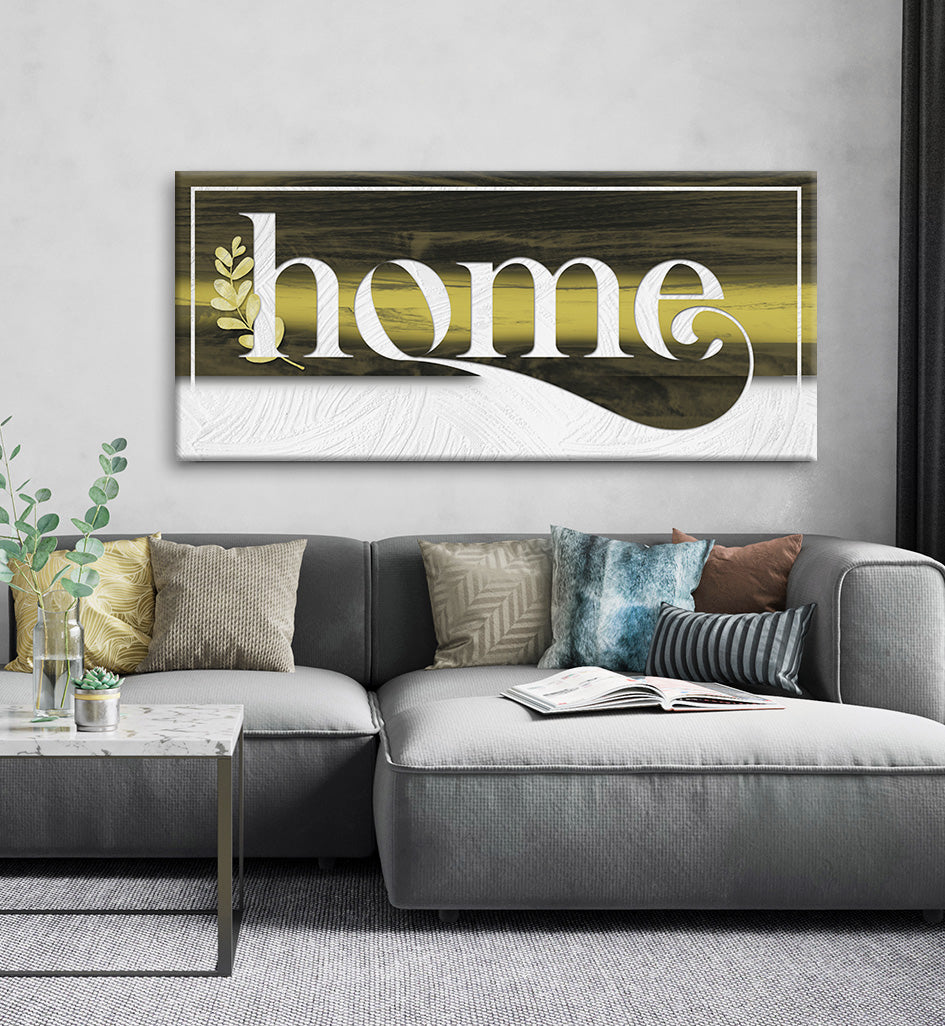 High - Quality Wood - Framed Home Word Sign V5, Ready To Hang for Wall Decor